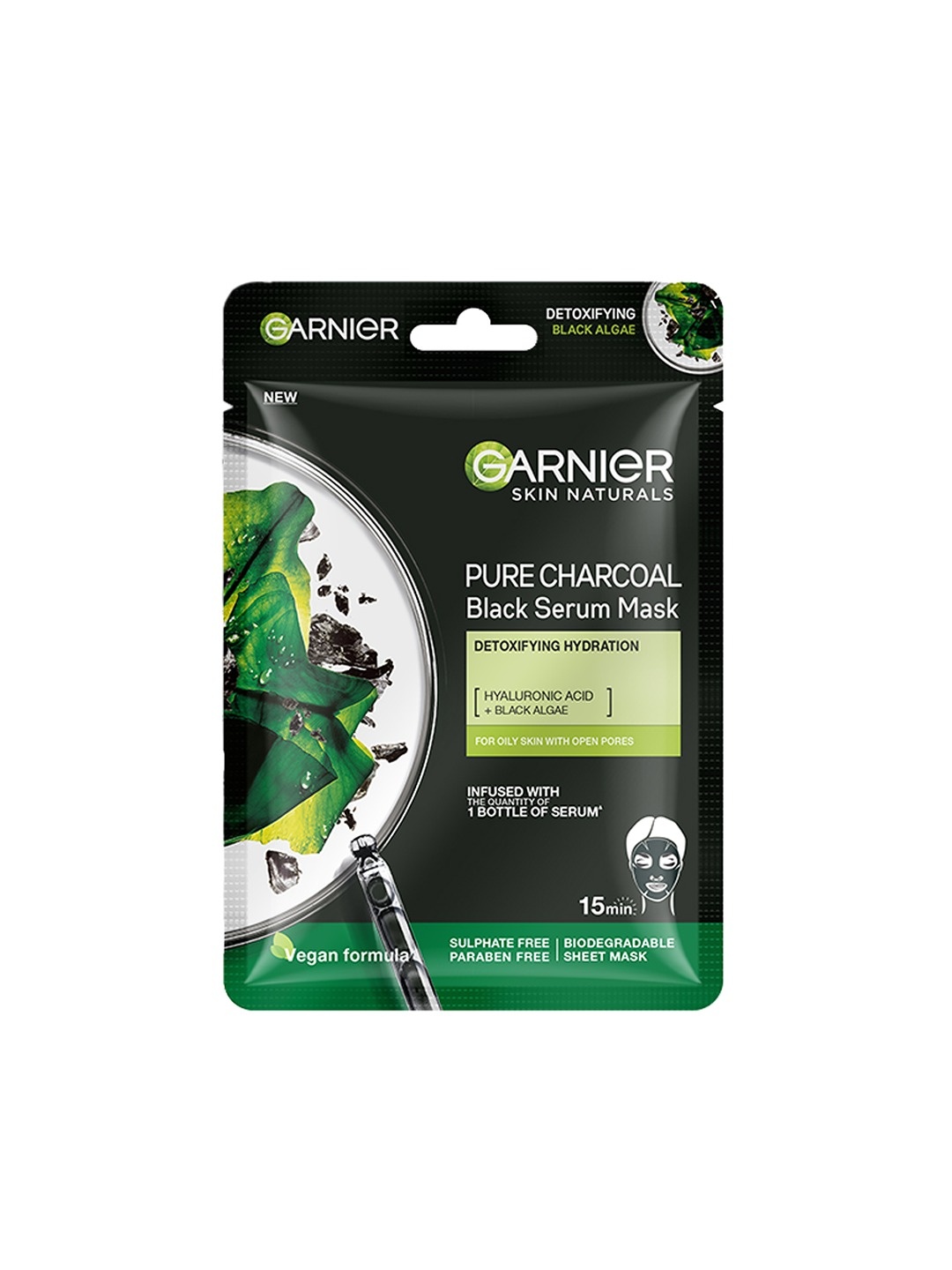 Garnier Skin Naturals Hydrating & Detoxifying Pure Charcoal Black Serum Sheet Mask - 28g
Garnier Skin Naturals Hydrating & Detoxifying Pure Charcoal Black Serum Sheet Mask - 28g