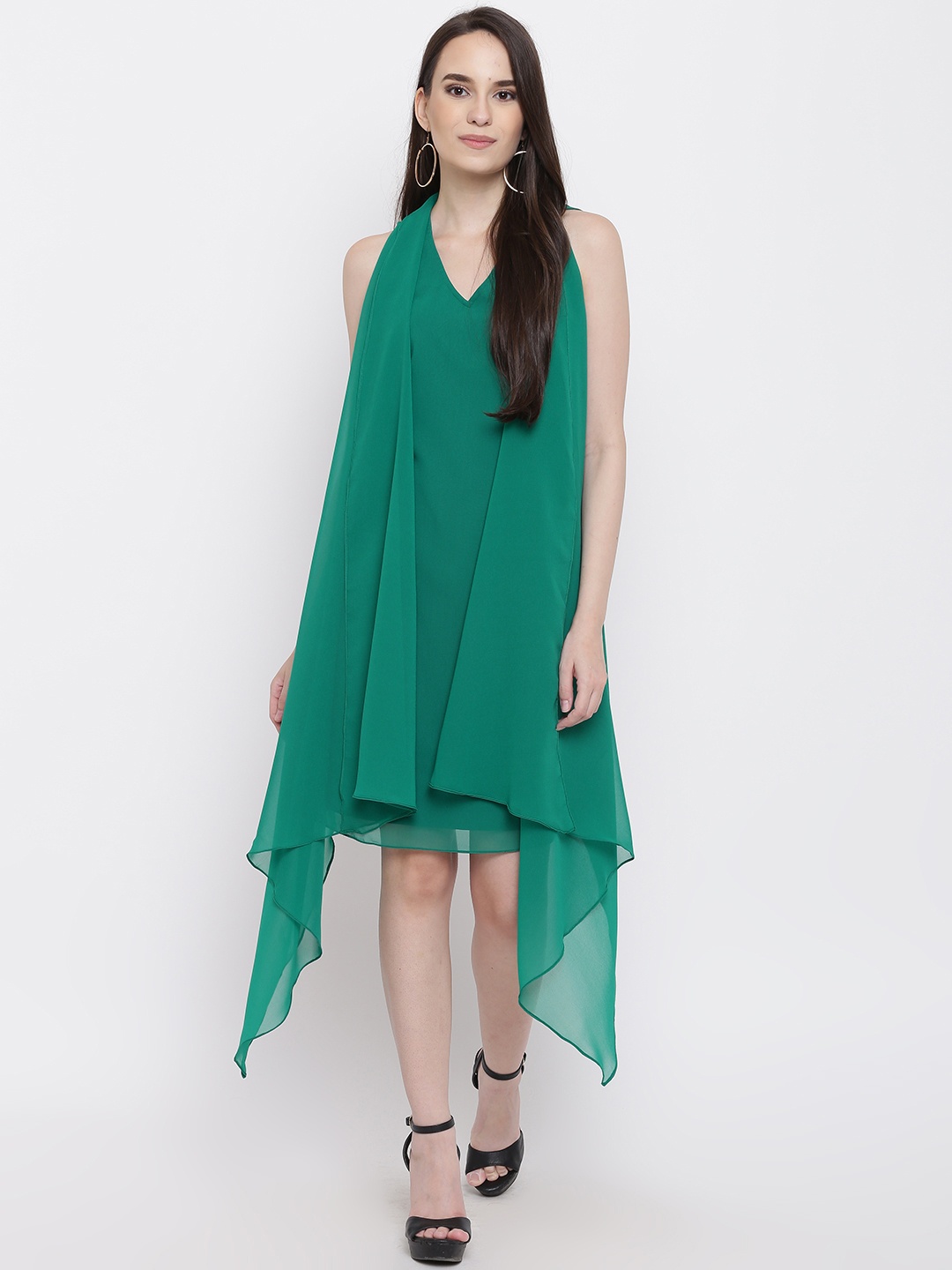 MABISH by Sonal Jain Women Green Layered A-Line Dress