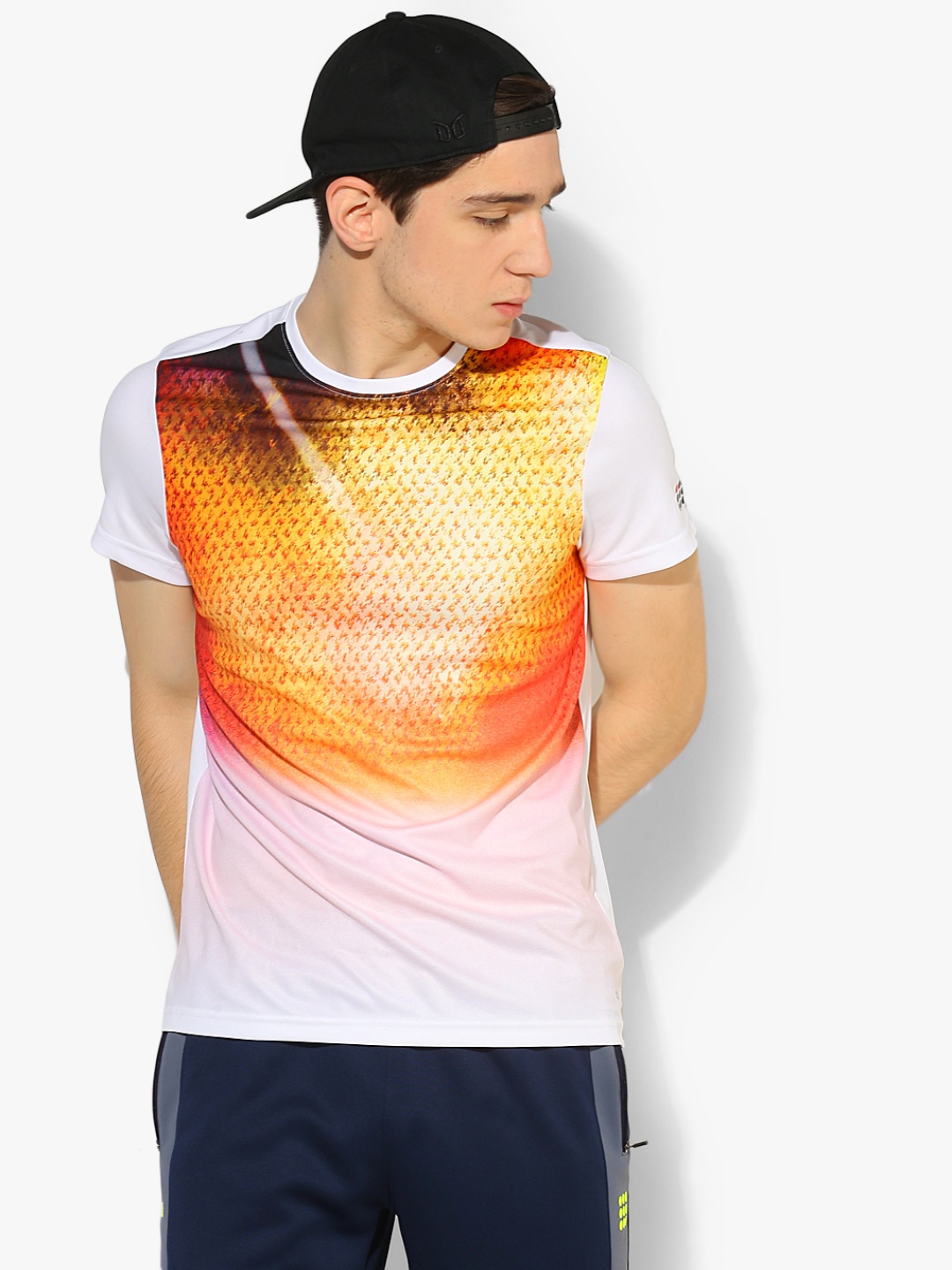 Multicoloured Printed Round Neck T-Shirt, Multi