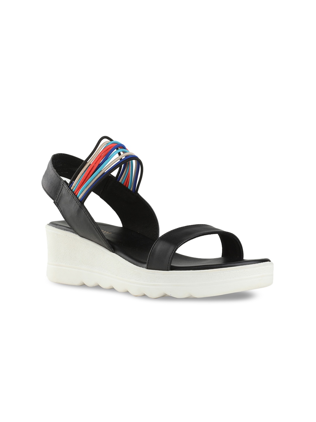 Monrow Women Black Solid Sandals