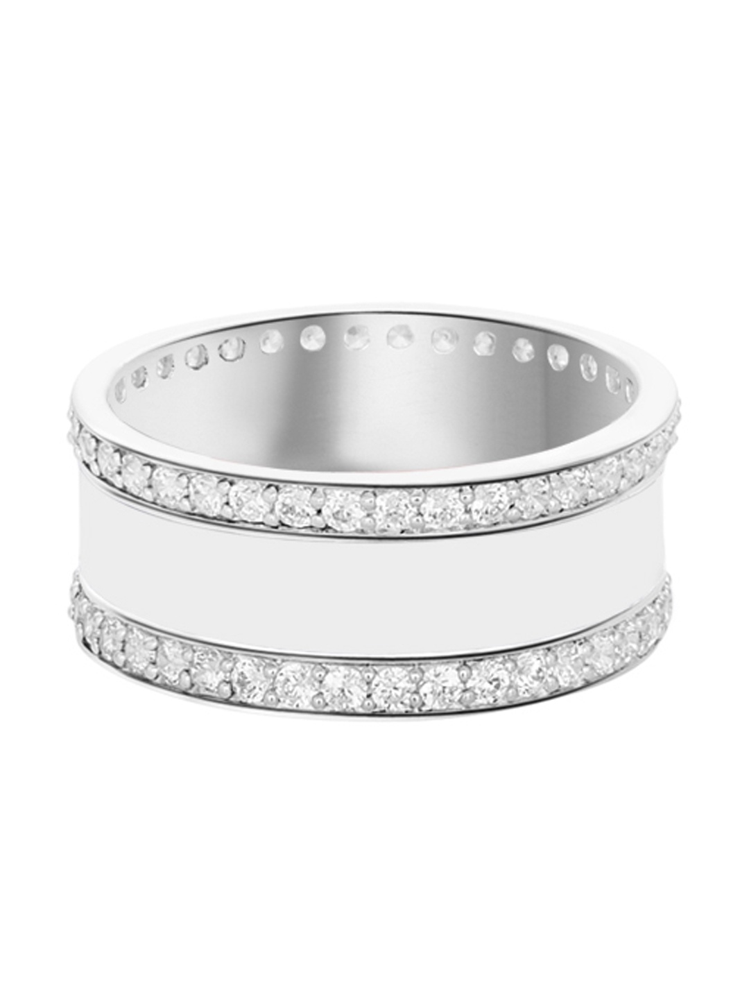 TALISMAN Handcrafted Rhodium-plated Finger Ring, Silver
