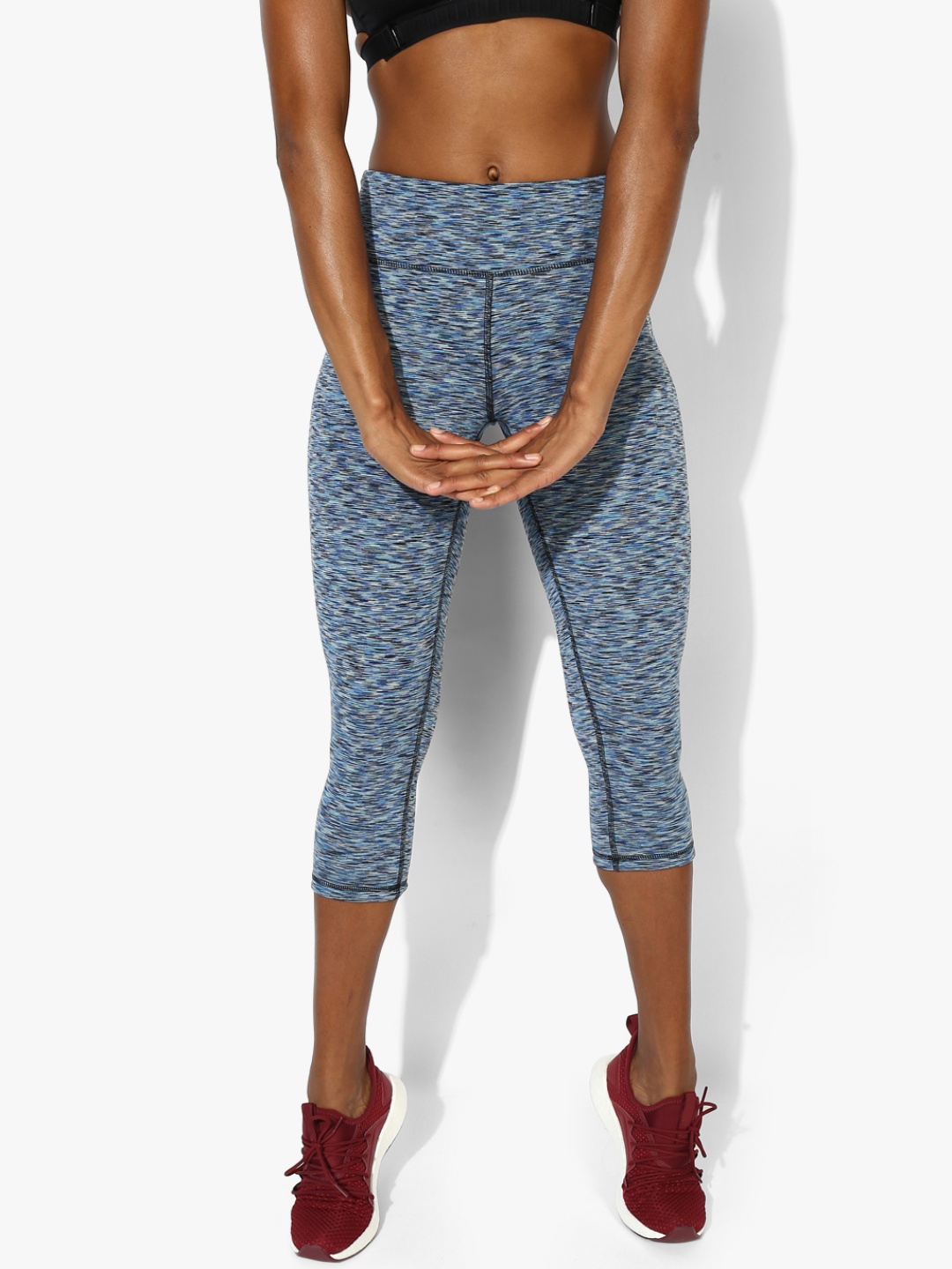 Alcis Blue Self Design Capris