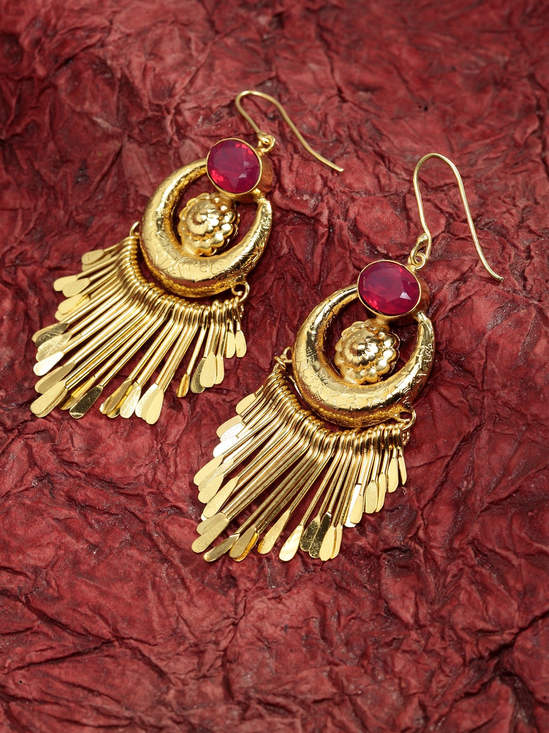 DIVA WALK Gold-Plated Contemporary Drop Earrings