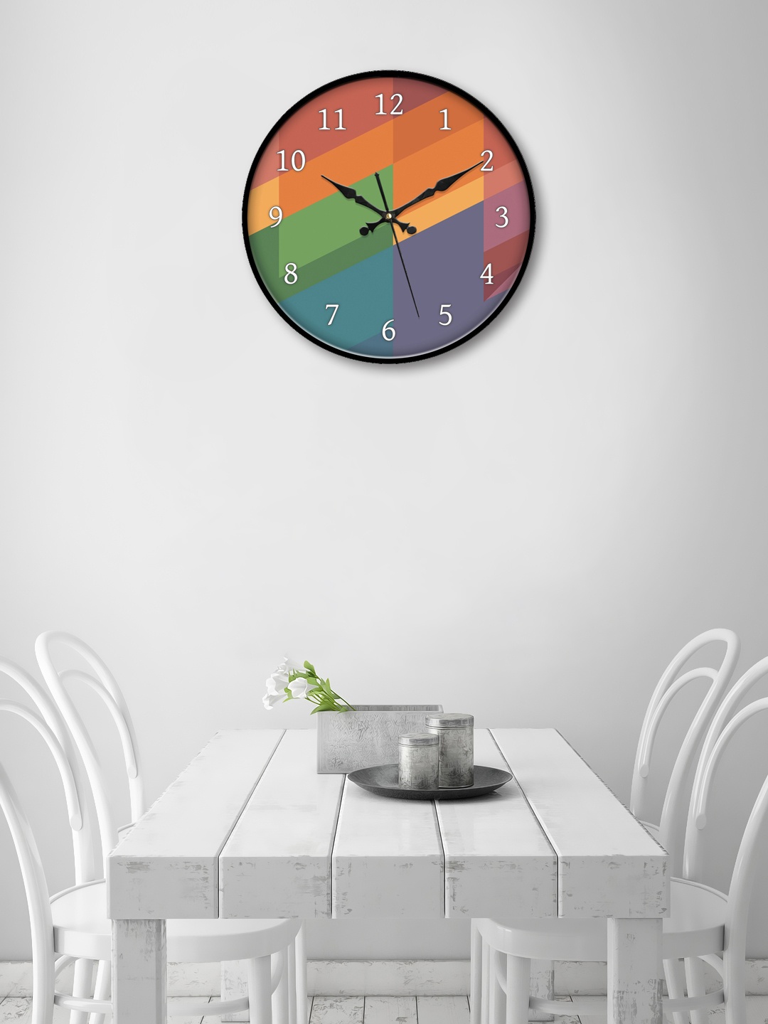 999Store Multicoloured Round Printed Analogue Wall Clock, Multi