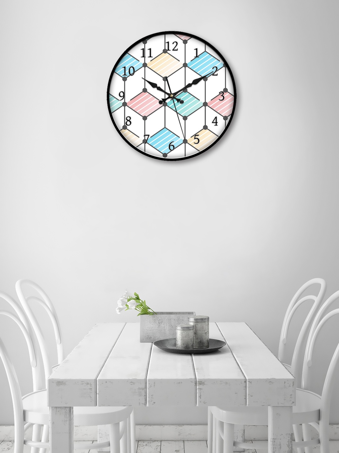 999Store Multicoloured Round Printed Analogue Wall Clock, Multi