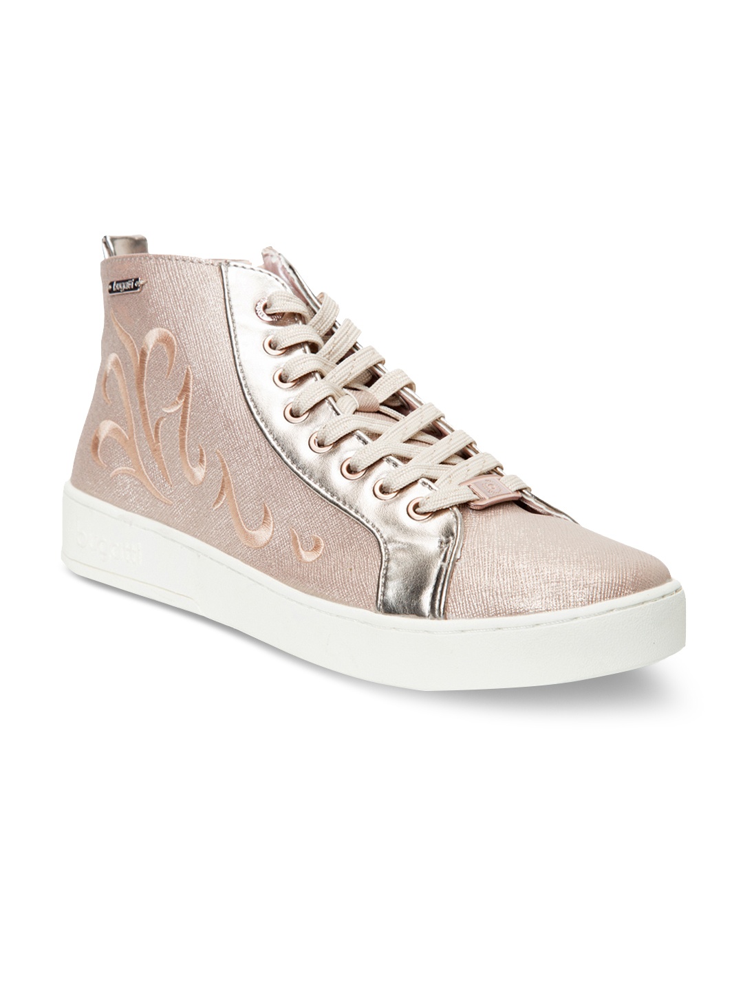 Bugatti Women Rose Printed Synthetic Mid-Top Sneakers
