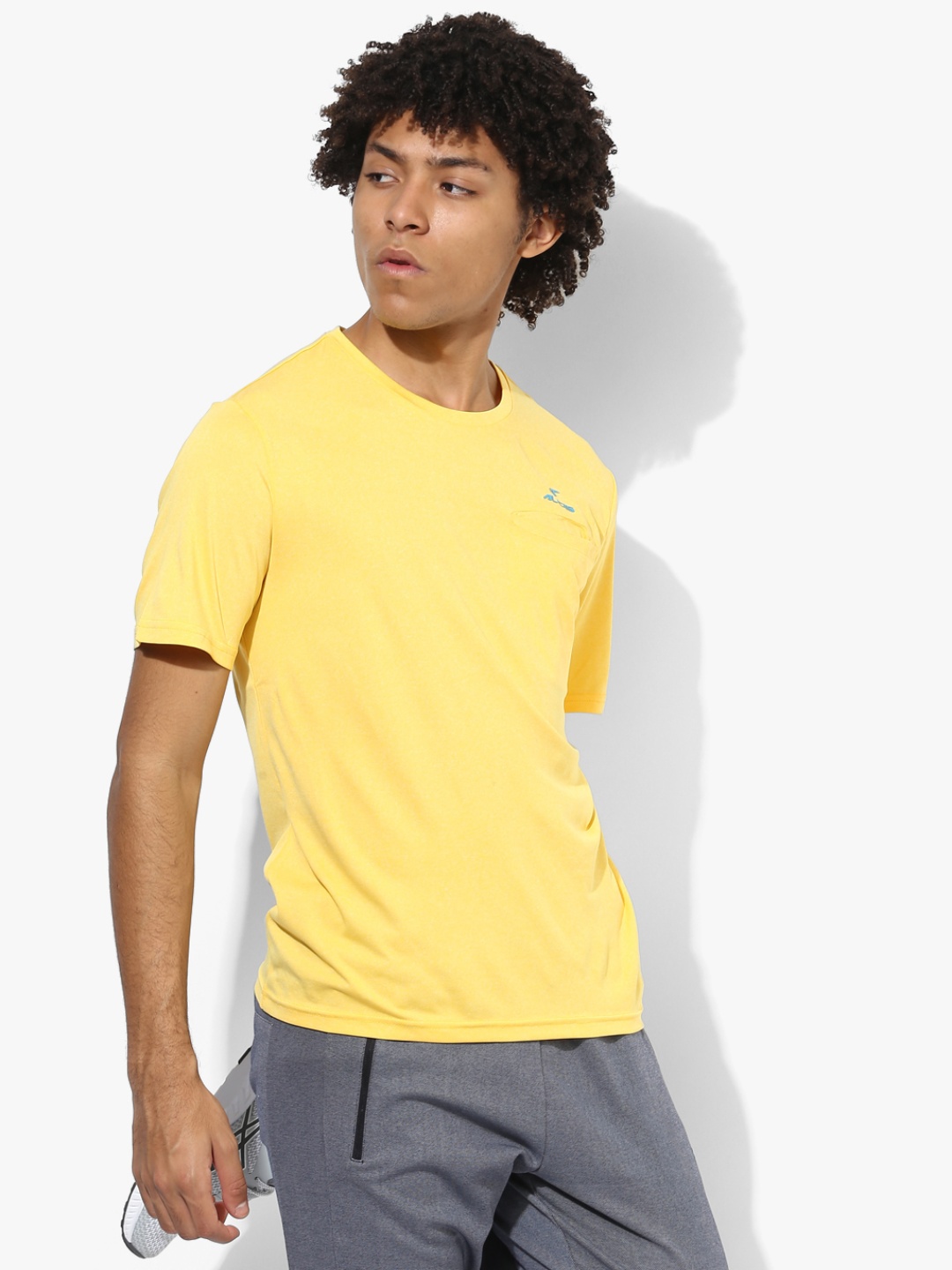 Alcis Yellow Round Neck T-Shirt