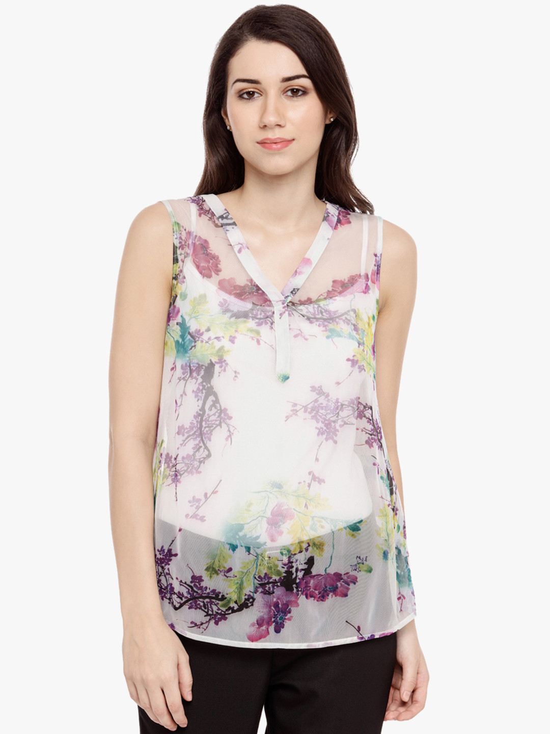 Annabelle by Pantaloons Women White Printed Top
Annabelle by Pantaloons Women White Printed Top