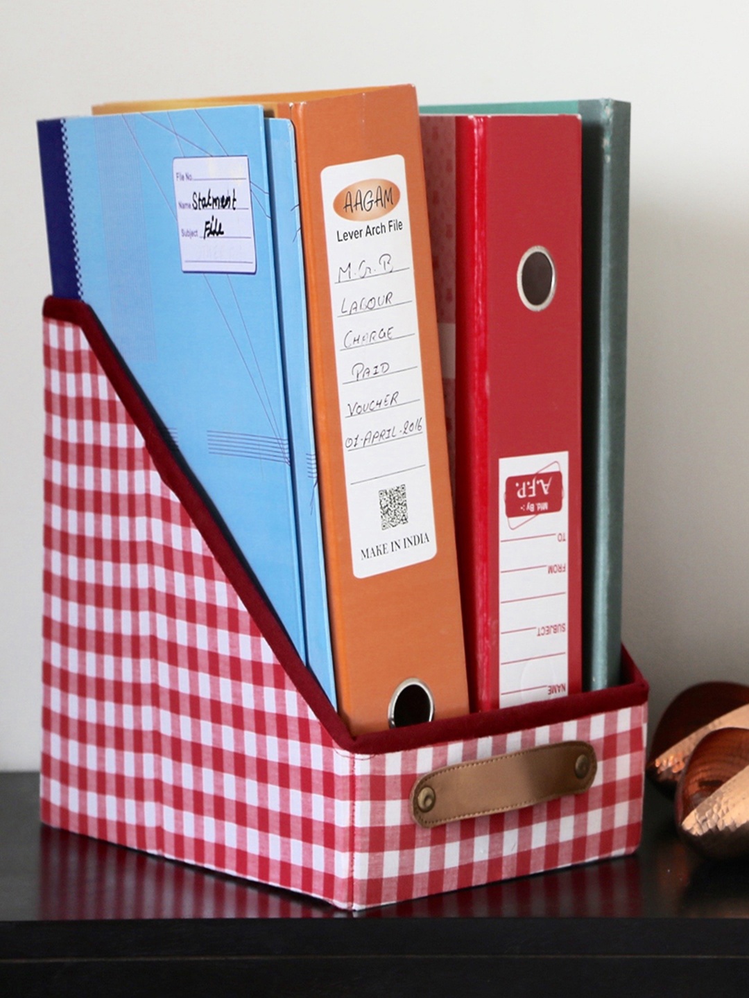 My Gift Booth Red File & Magazine Storage Organiser