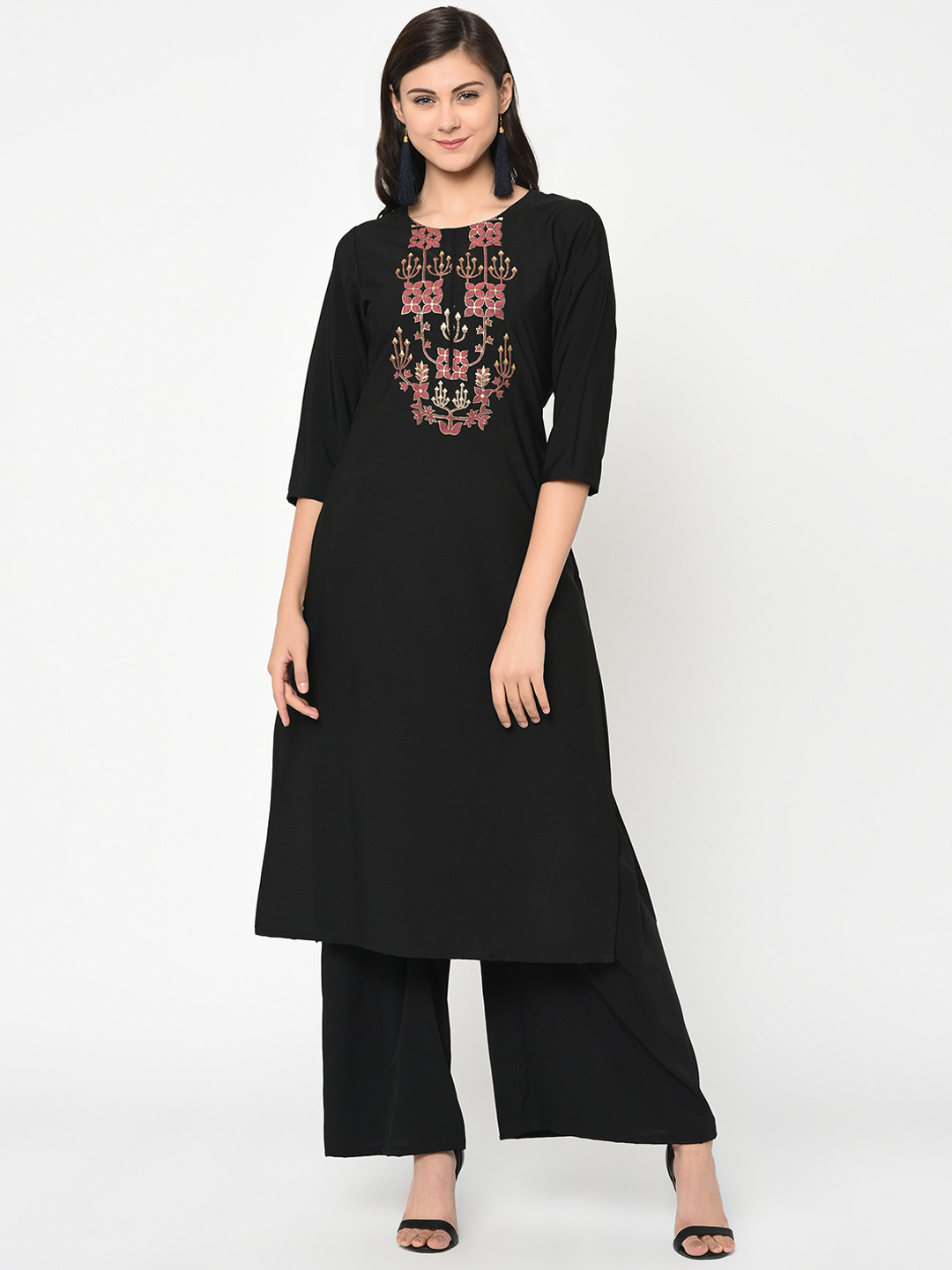 ZIYAA Women Black Printed Straight Kurta
ZIYAA Women Black Printed Straight Kurta