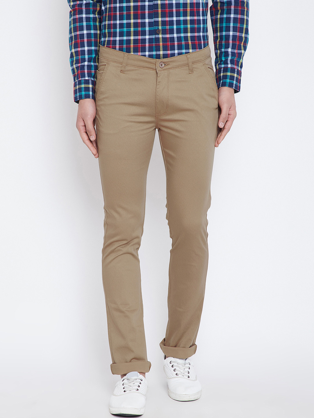 Duke Men Brown Regular Fit Solid Chinos
Duke Men Brown Regular Fit Solid Chinos