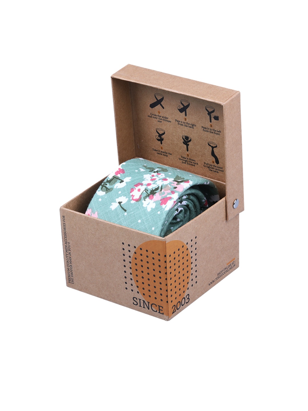 Tossido Men Green Printed Broad Tie