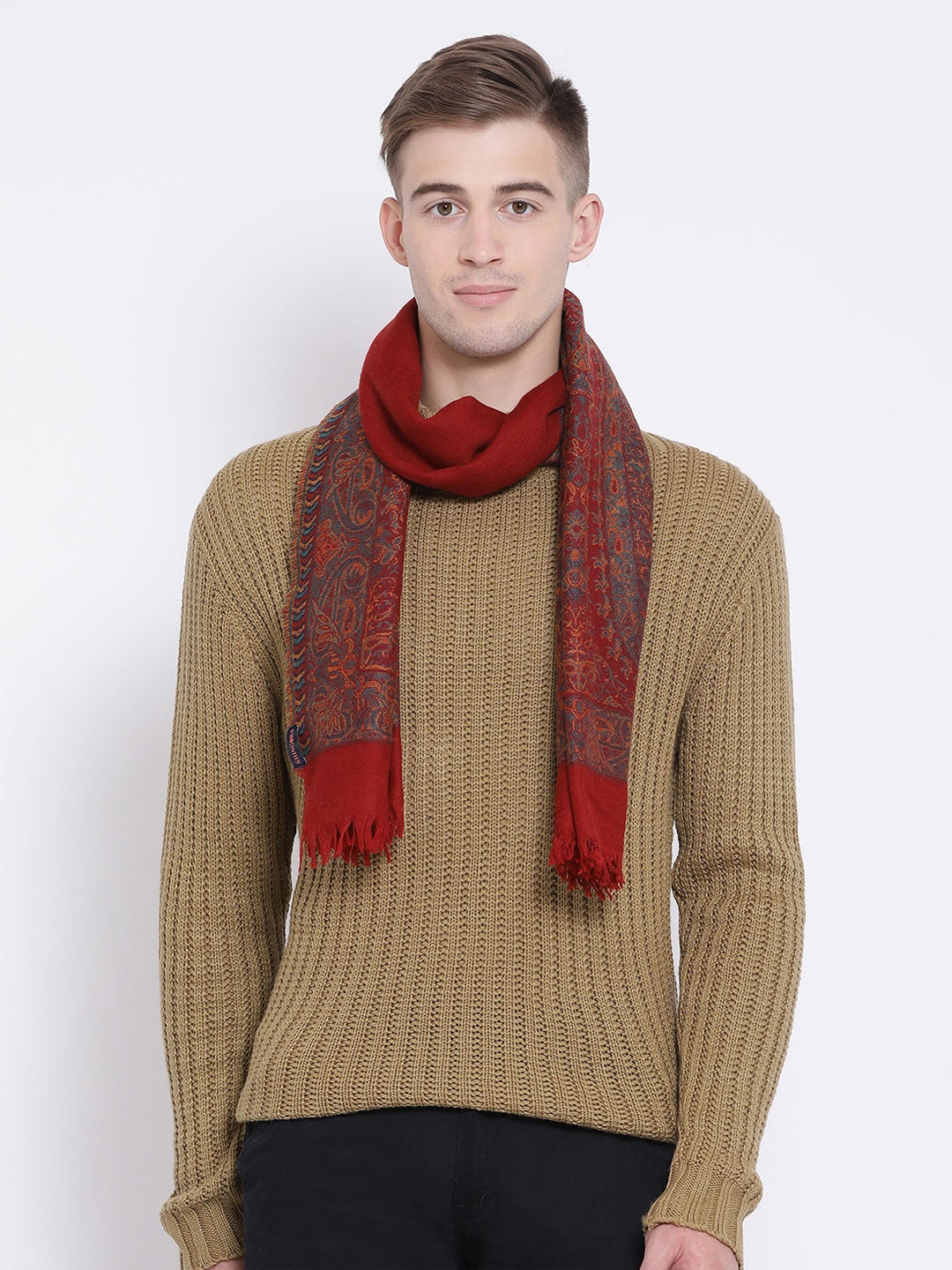 SHINGORA Men Red Printed Muffler