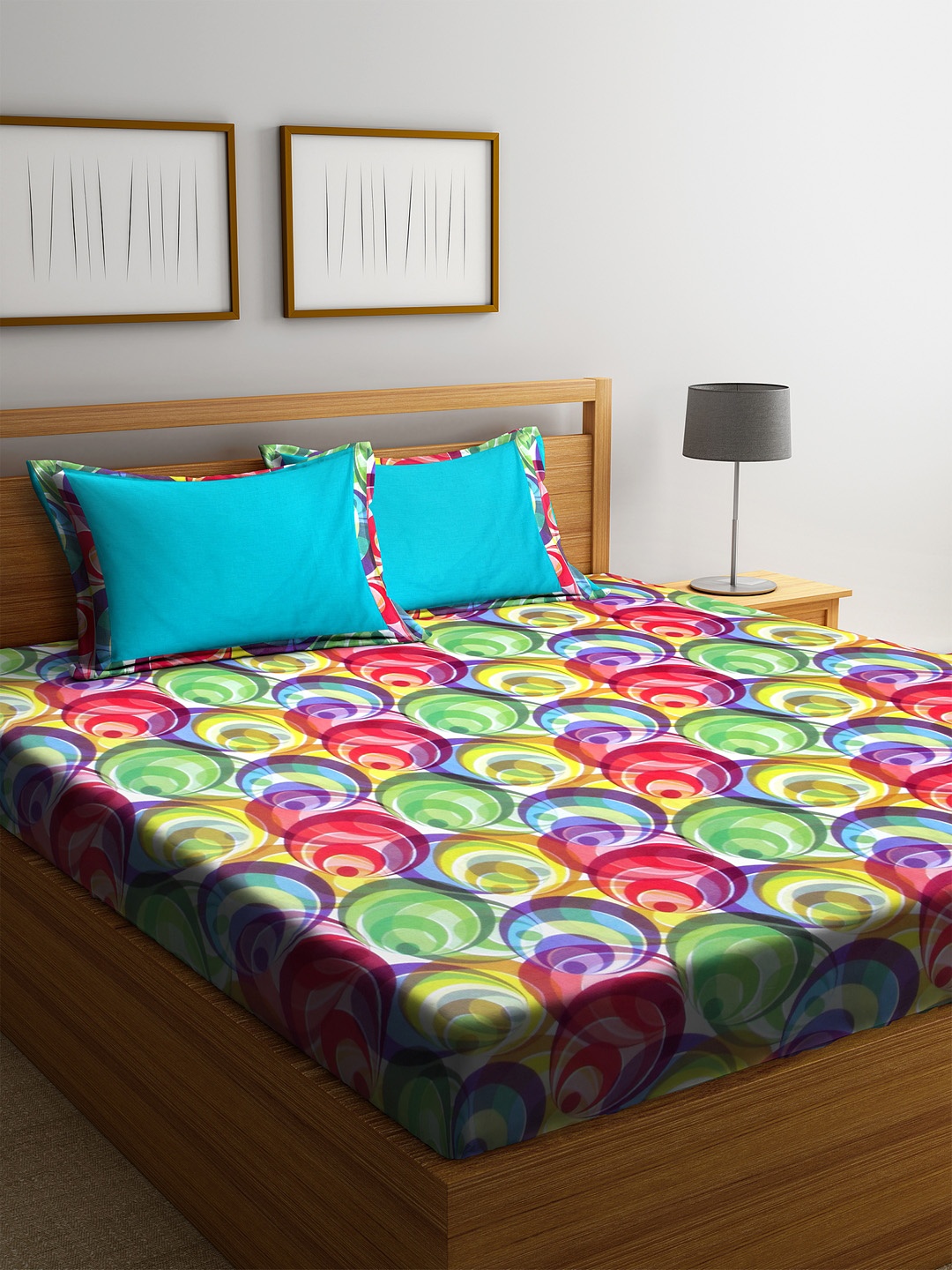 BOMBAY DYEING Green & Pink Abstract 180 TC Cotton 1 King Bedsheet with 2 Pillow Covers
BOMBAY DYEING Green & Pink Abstract 180 TC Cotton 1 King Bedsheet with 2 Pillow Covers