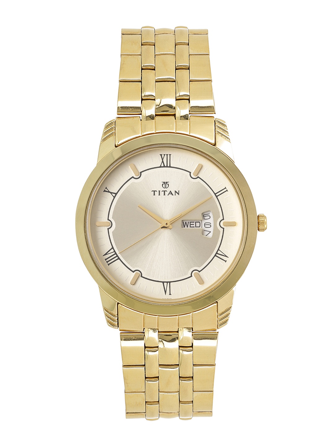 Titan Men Gold-Toned Analogue Watch 1774YM01