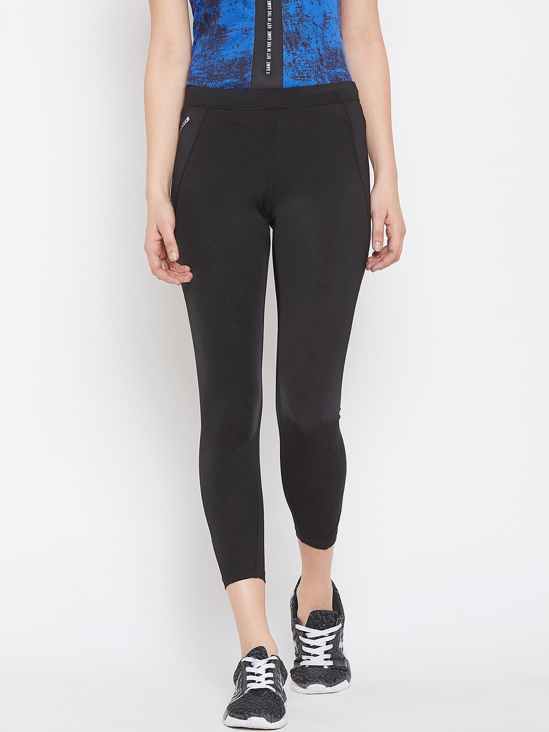 PERFKT-U Women Black Solid Tights