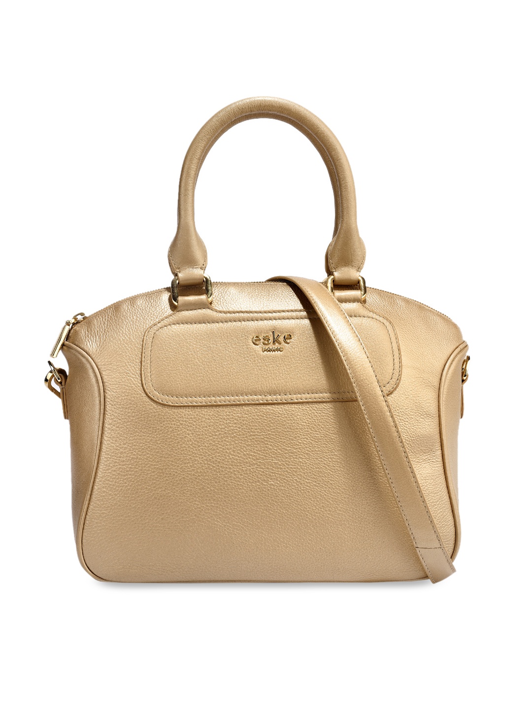 Eske Gold-Toned Solid Handheld Bag