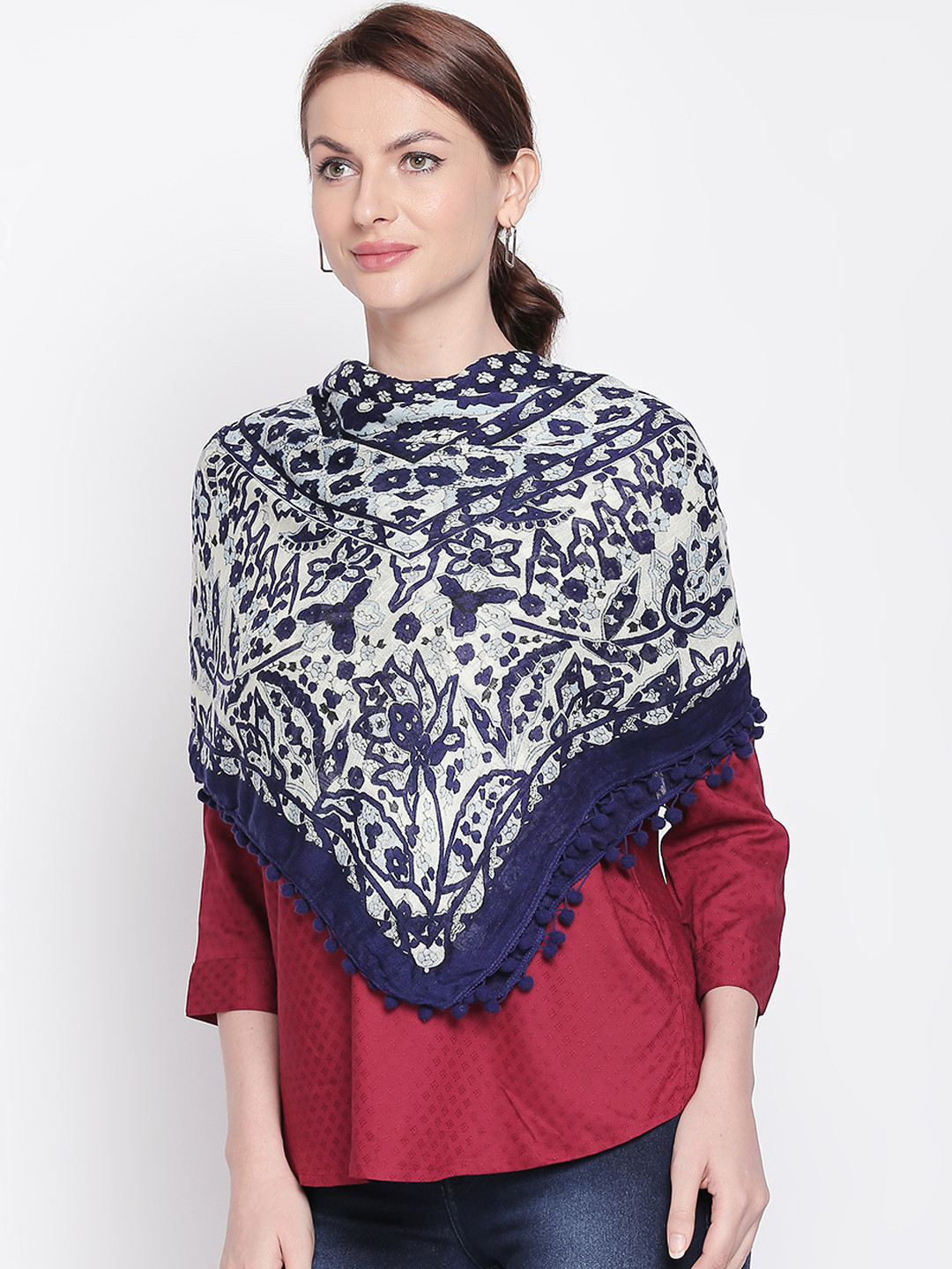 Style Quotient Women Navy Blue & White Printed Scarf
Style Quotient Women Navy Blue & White Printed Scarf