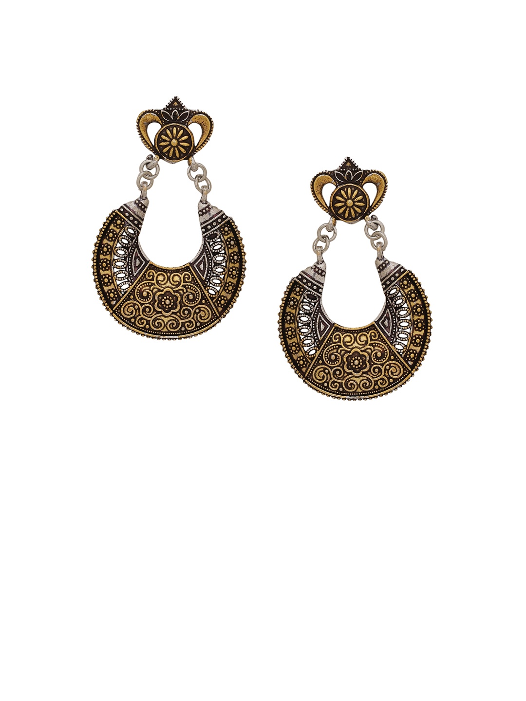 Silvermerc Designs Silver Plated & Gold-Toned Handcrafted Crescent Shaped Drop Earrings
Silvermerc Designs Silver Plated & Gold-Toned Handcrafted Crescent Shaped Drop Earrings