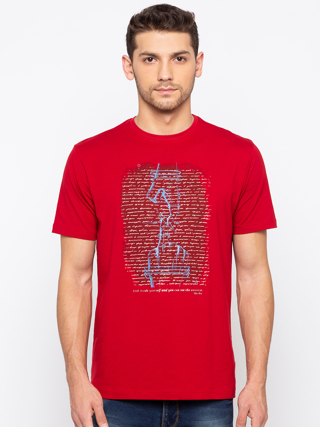 Status Quo Men Red Slim Fit Printed Round Neck T-shirt
Status Quo Men Red Slim Fit Printed Round Neck T-shirt