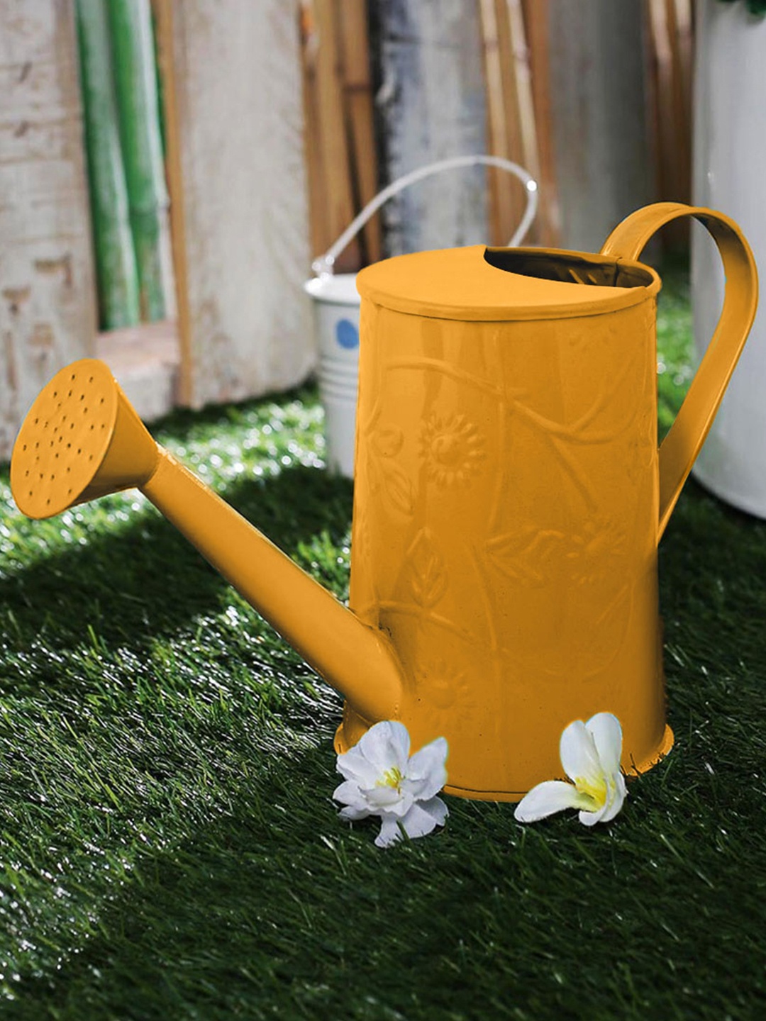 green girgit Yellow Solid Watering Can