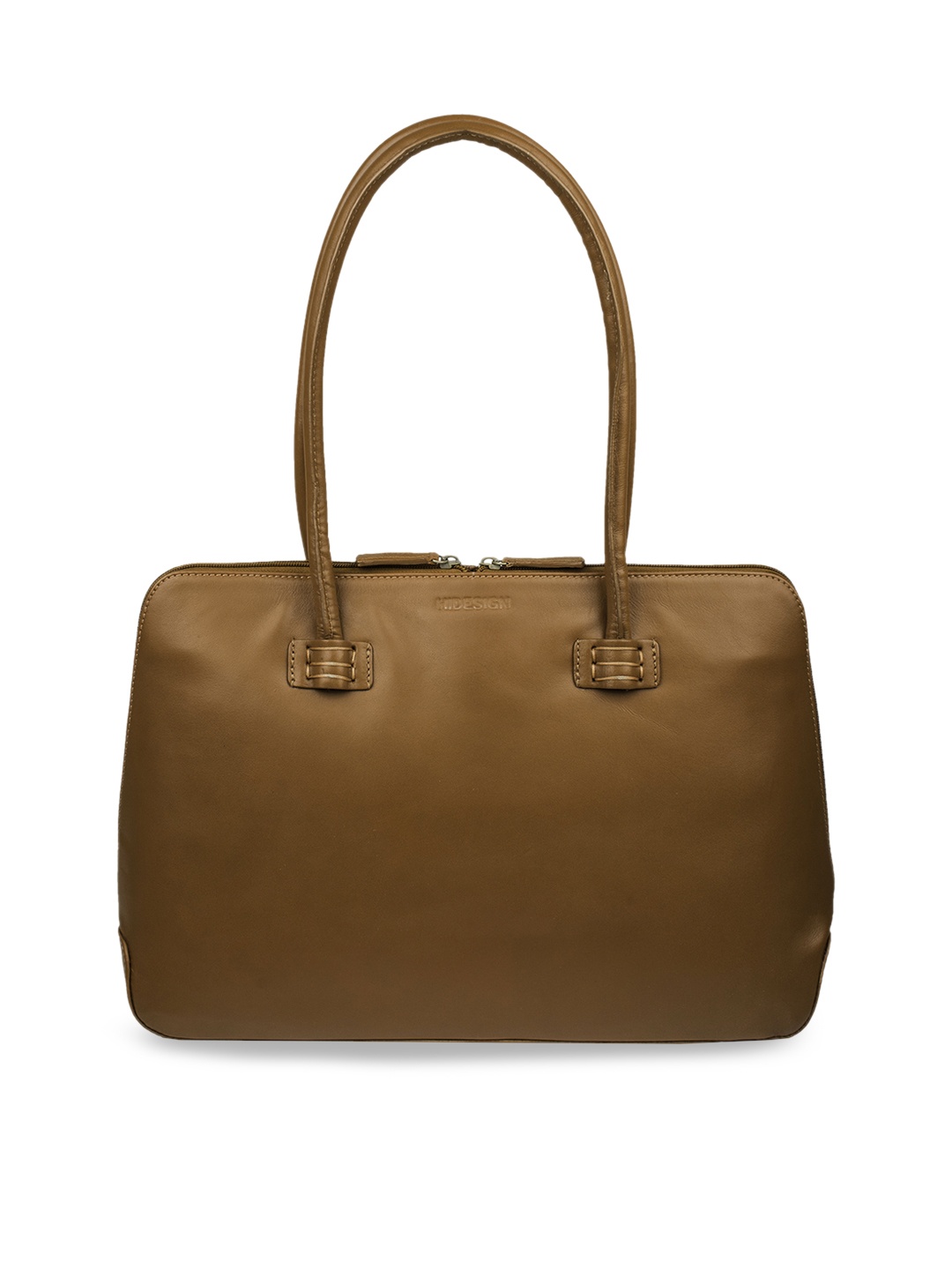 Hidesign Tan Solid Leather Shoulder Bag