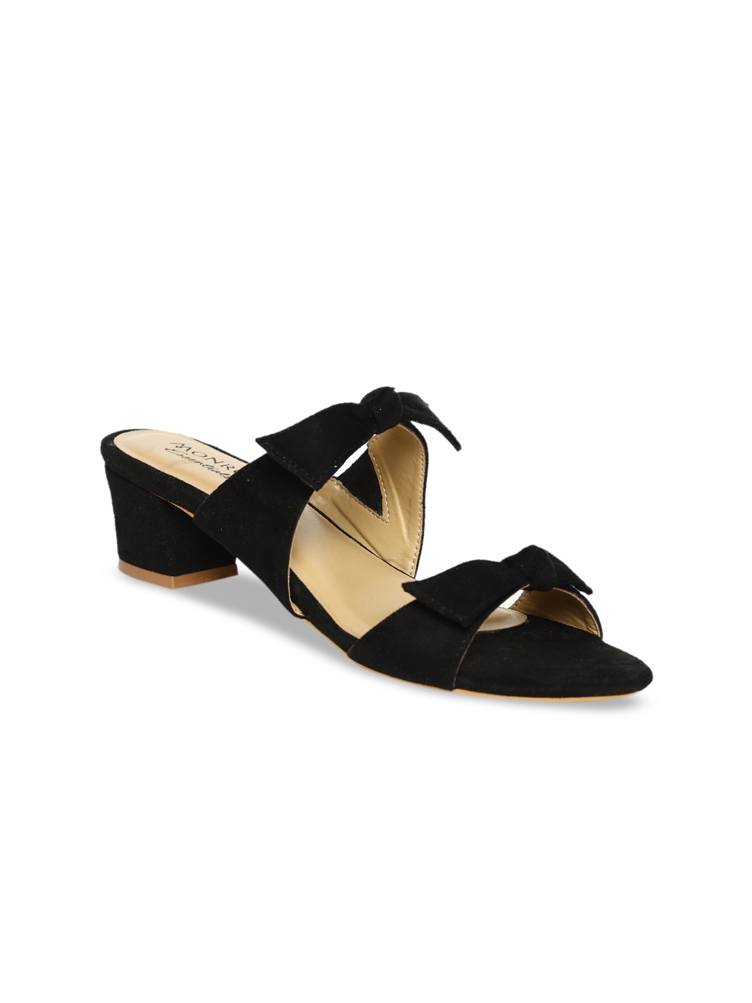 Monrow Women Black Solid Sandals