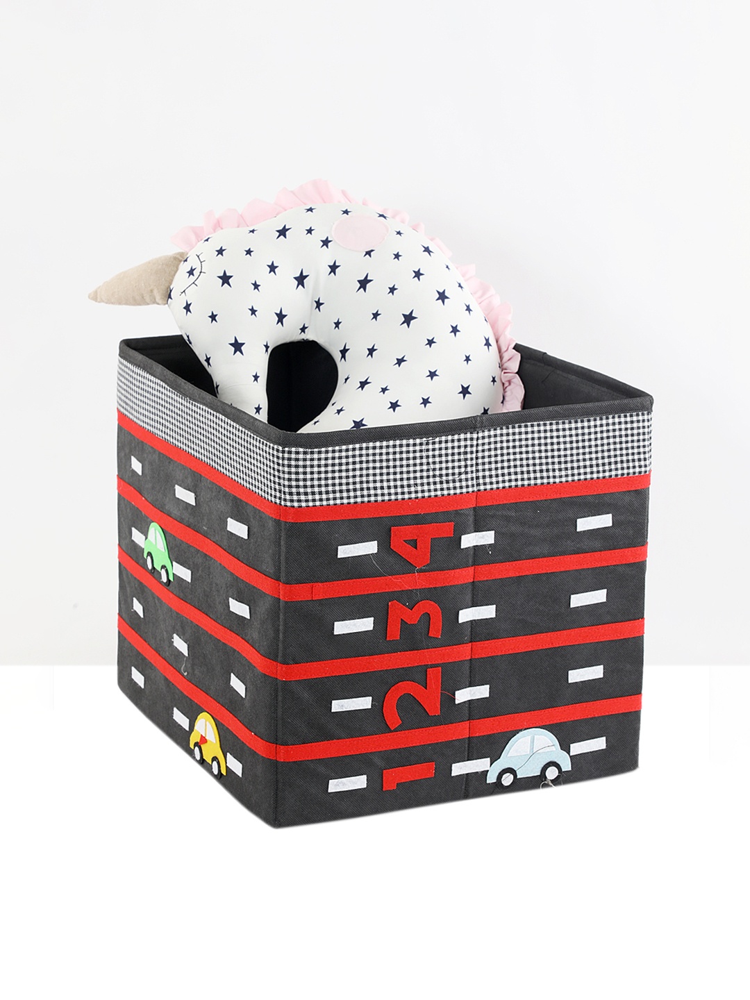 My Gift Booth Black & Red Racing Track Multi-Utility Storage Cube