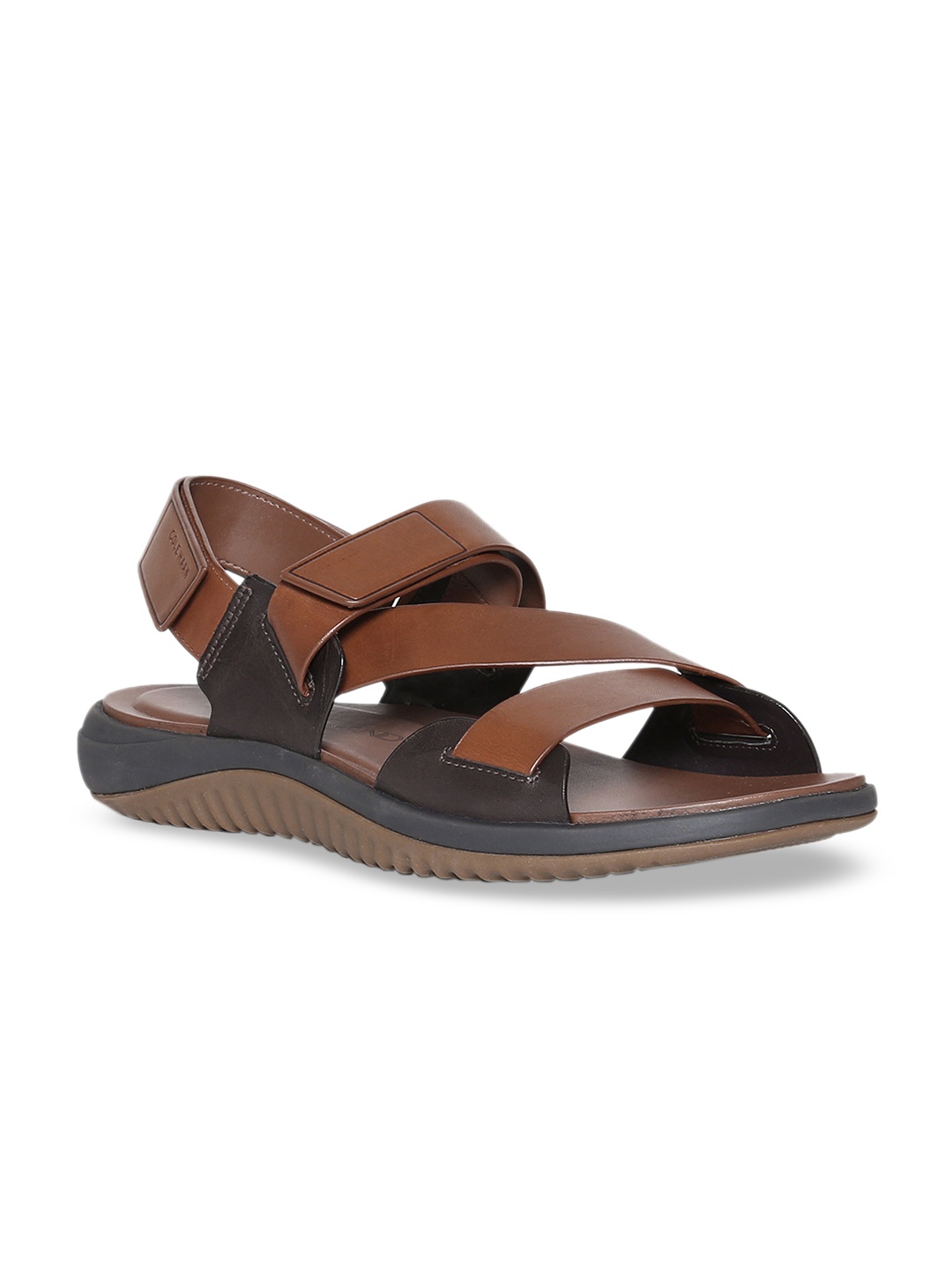 Cole Haan Women Brown Solid Leather Open Toe Flats