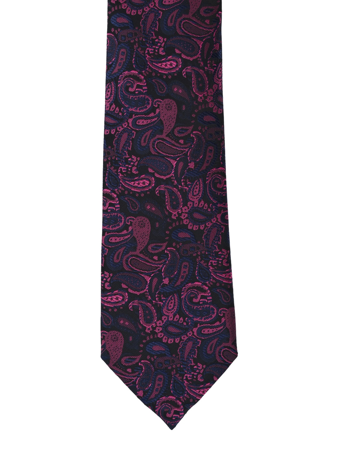 Calvadoss Purple & Blue Woven Design Broad Tie