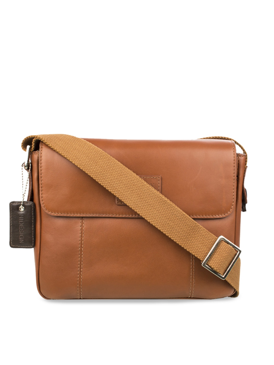 Hidesign Men Tan Brown Solid Laptop Leather Bag
