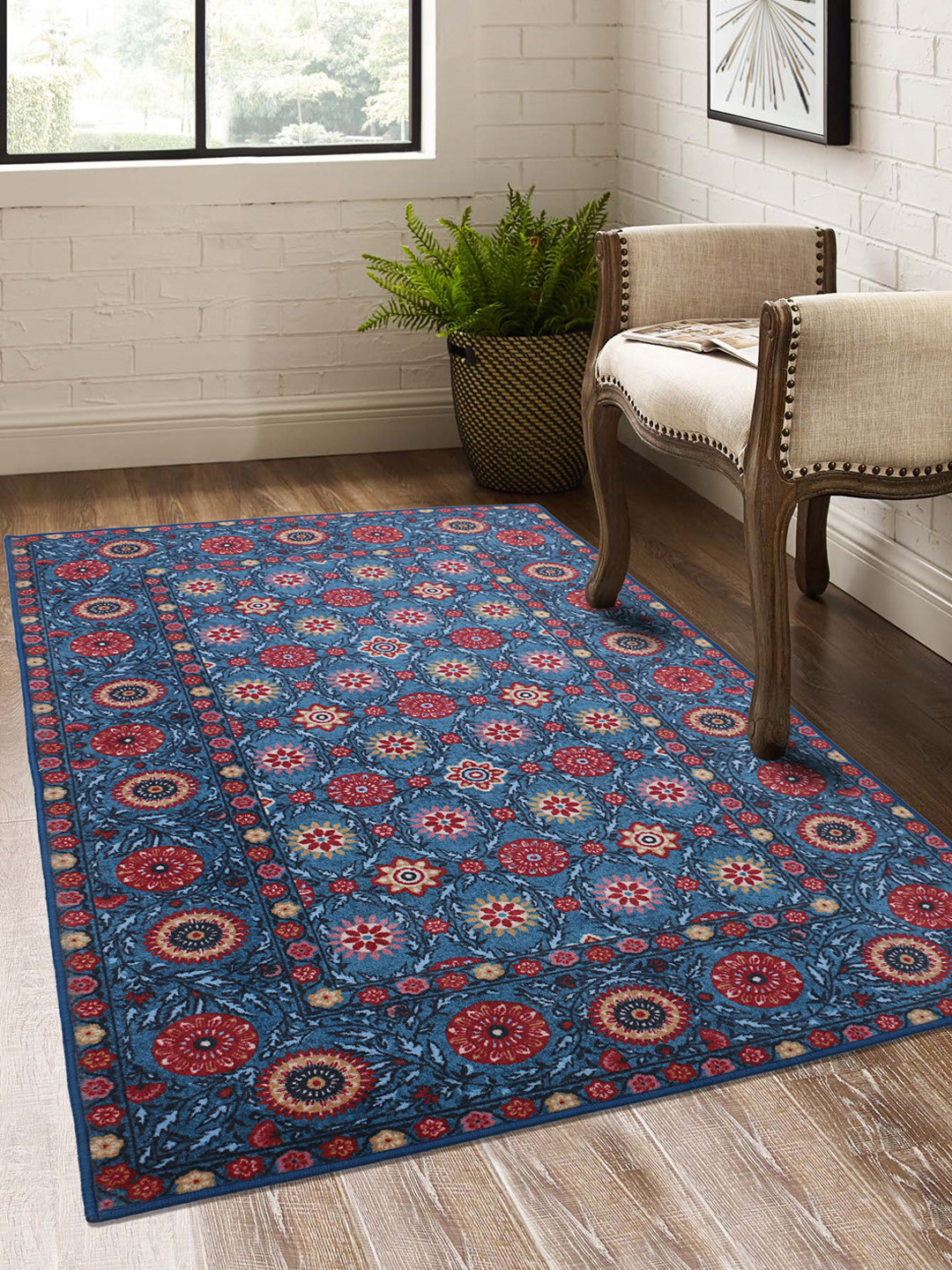 RUGSMITH Red & Blue Patterned Anti-Skid Rectangle Carpet
RUGSMITH Red & Blue Patterned Anti-Skid Rectangle Carpet