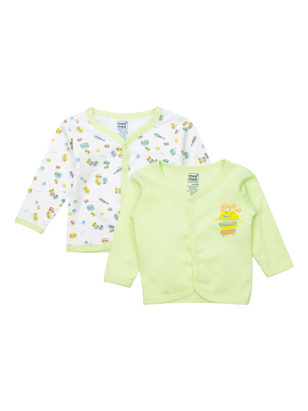MeeMee Infants Pack Of 2 Jhablas INFUNIDFJ003JBLPK2, Sea green