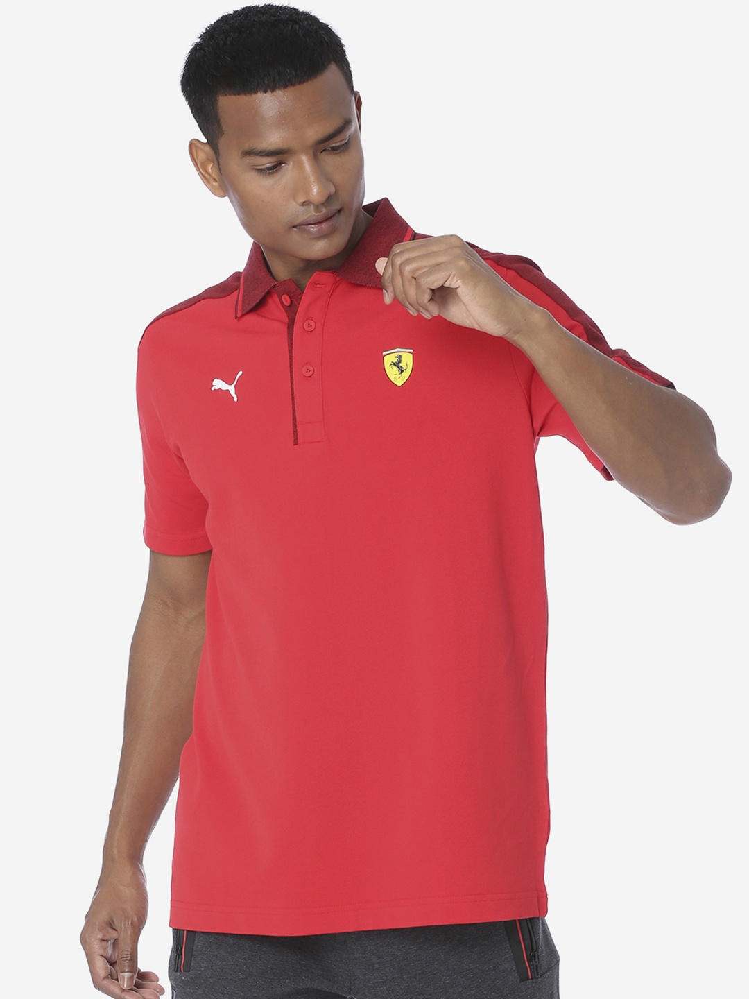 PUMA Motorsport Men Red SF Mix Polo Rosso Corsa Solid Polo Collar Pure Cotton T-shirt
PUMA Motorsport Men Red SF Mix Polo Rosso Corsa Solid Polo Collar Pure Cotton T-shirt
