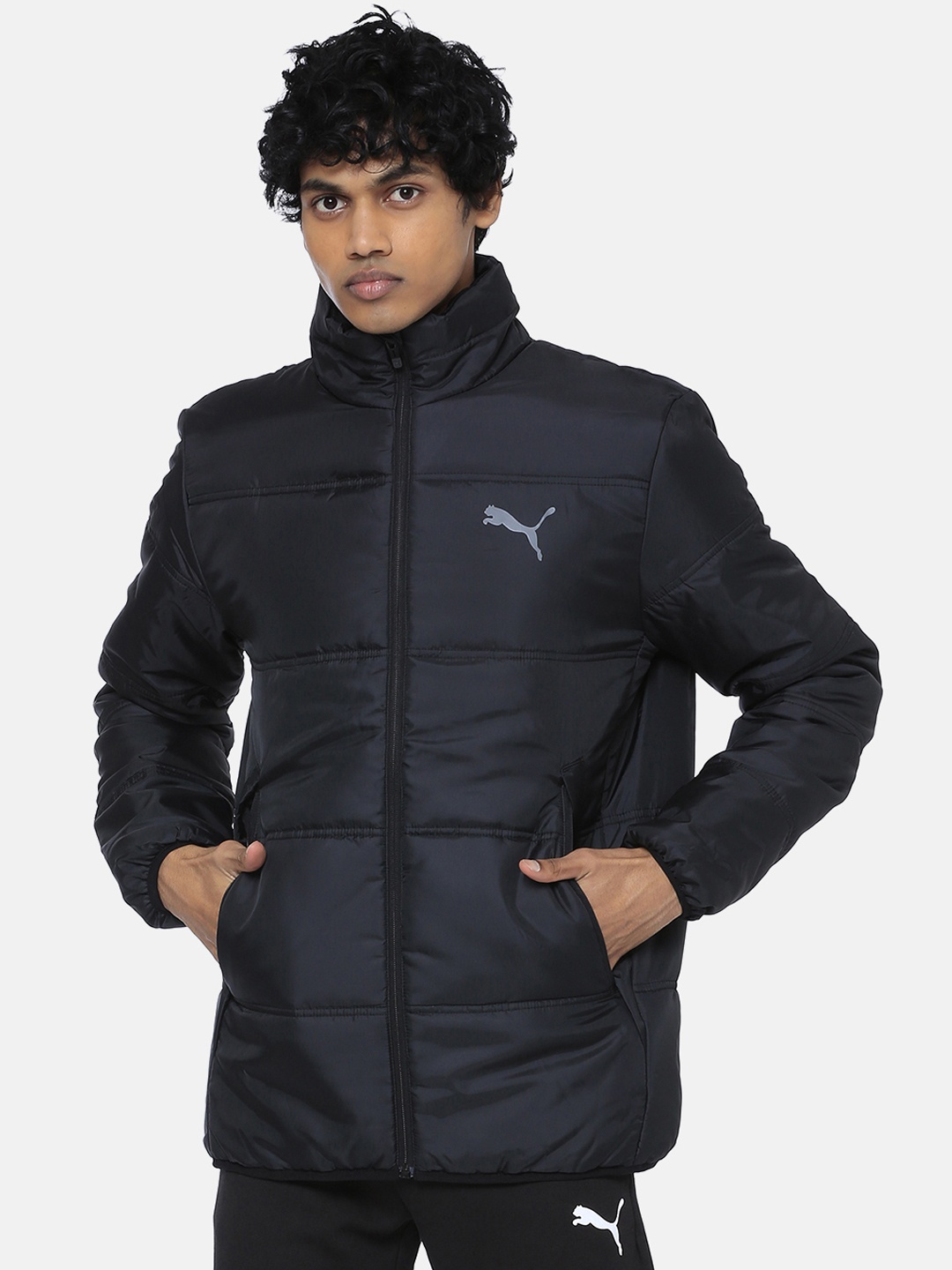Puma Men Navy Blue Essentials Puffer Jacket