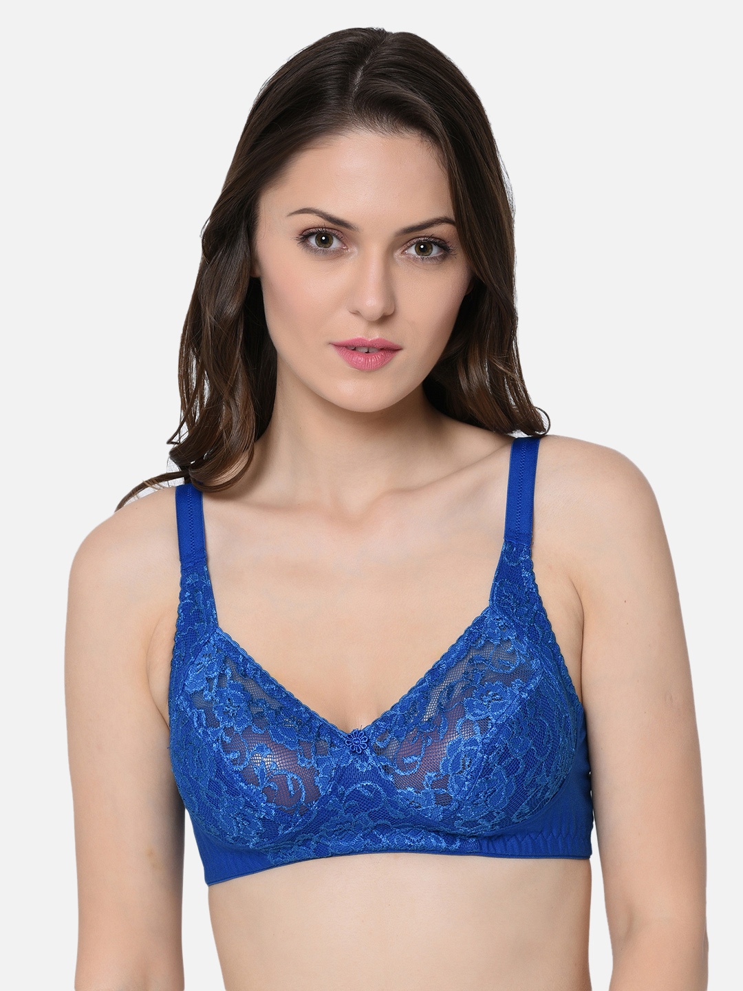 Da Intimo Blue Lace Non-Wired Non Padded Everyday Bra DI-711-R19