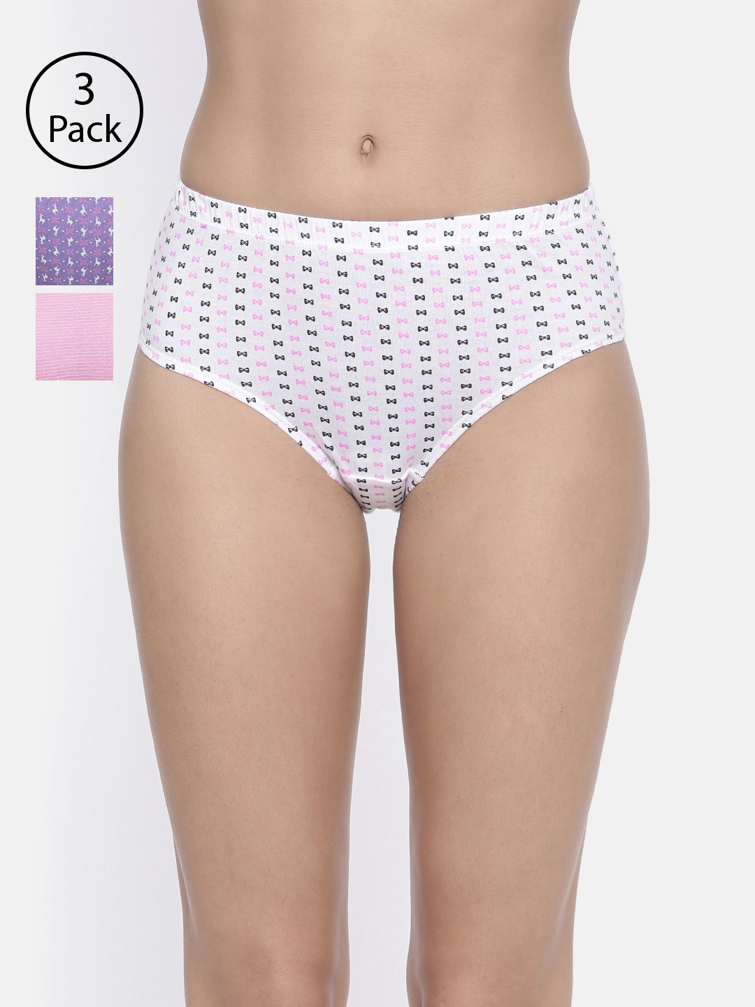 Bitz Women Pack Of 3 Assorted Hipster Briefs MHI001
