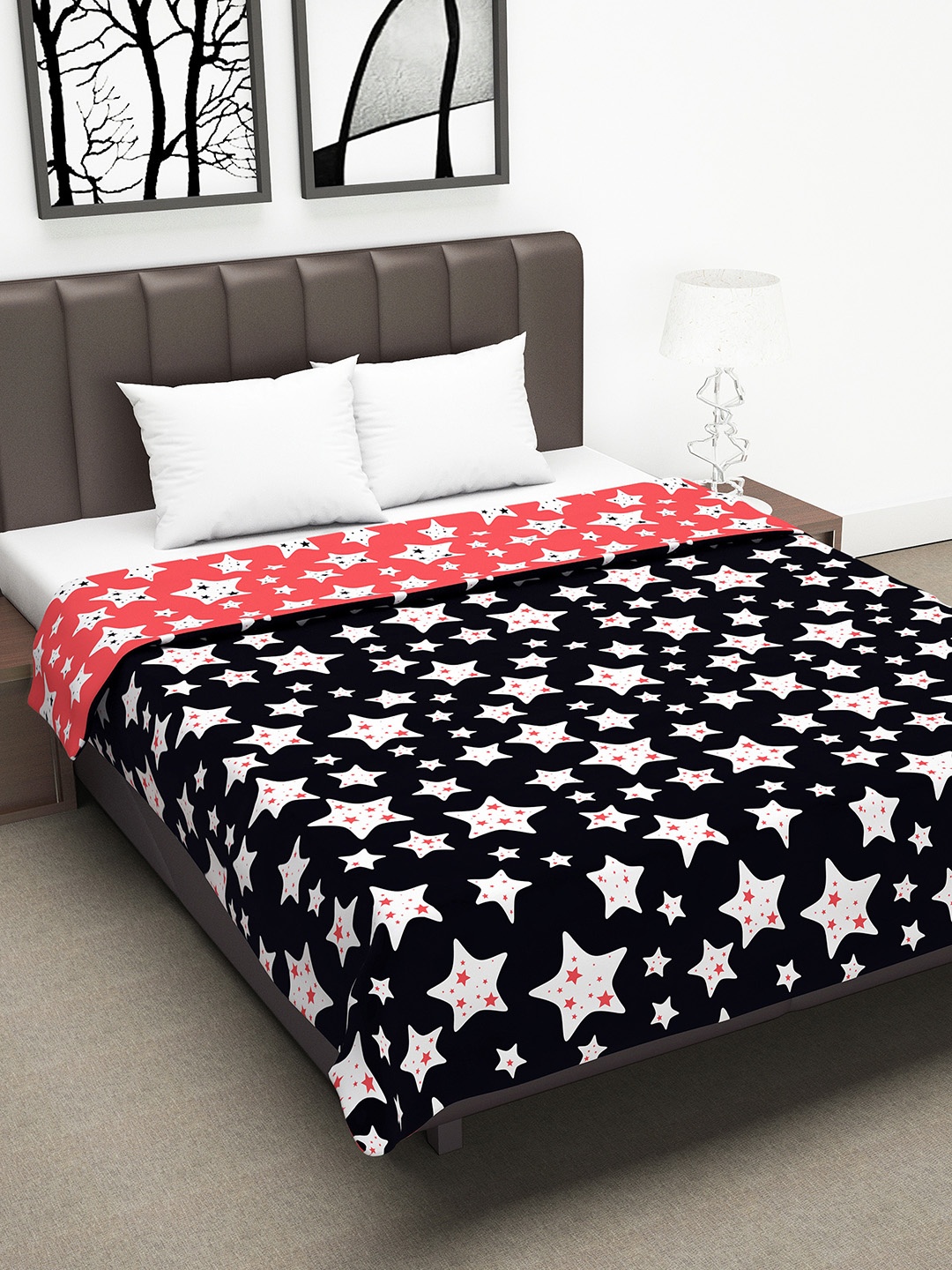 Divine Casa Black & Pink Geometric AC Room 110 GSM Reversible Double Bed Dohar
Divine Casa Black & Pink Geometric AC Room 110 GSM Reversible Double Bed Dohar