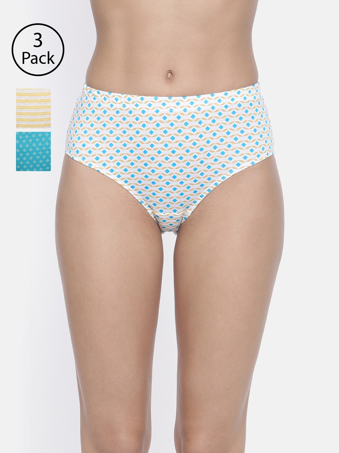 Bitz Women Pack Of 3 Assorted Hipster Briefs MHI001