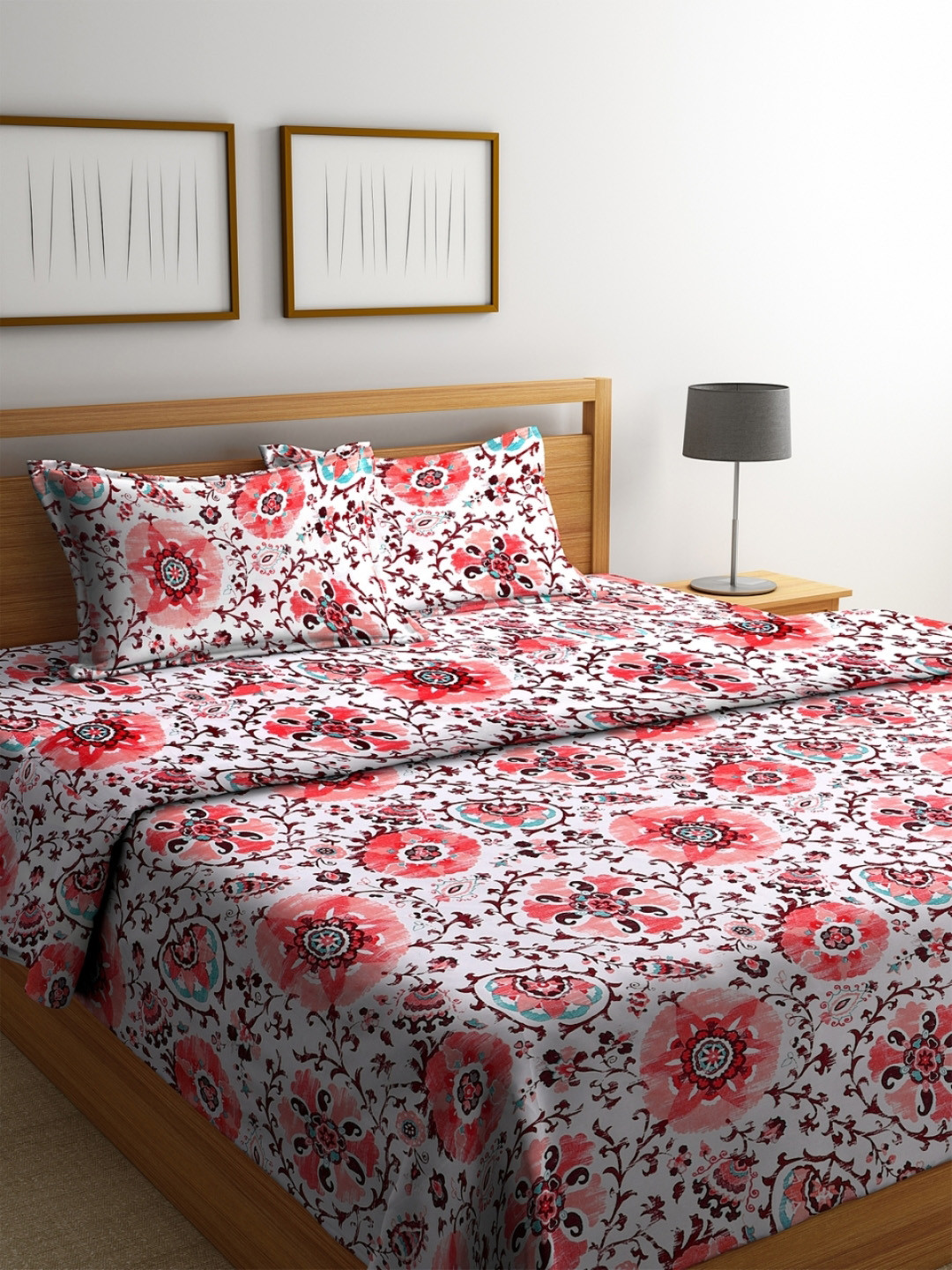 ROMEE White & Red Floral Printed Reversible AC Comforter with Bedsheet and 2 Pillow Covers
ROMEE White & Red Floral Printed Reversible AC Comforter with Bedsheet and 2 Pillow Covers