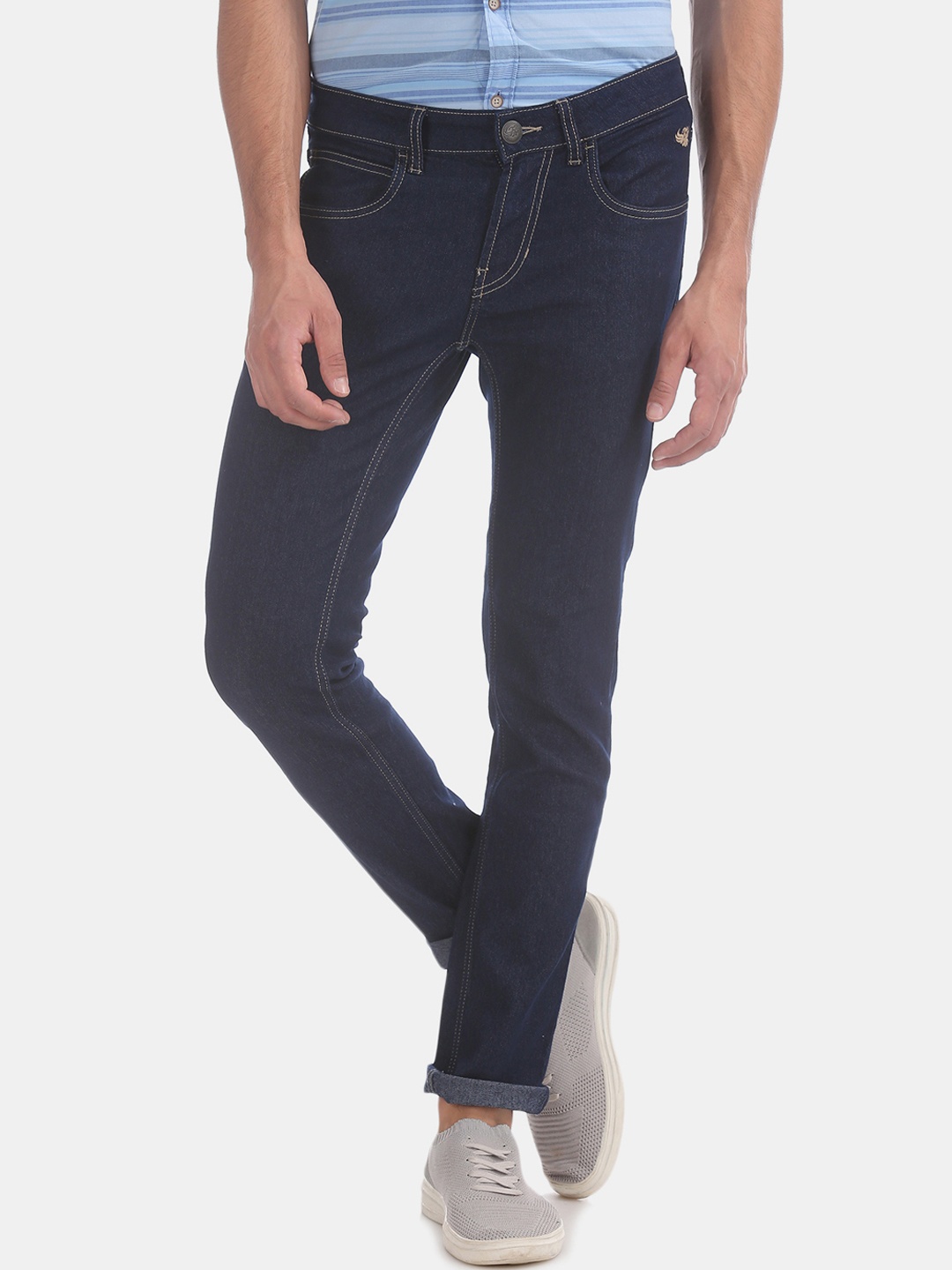 Flying Machine Men Navy Blue Jackson Skinny Fit Low-Rise Clean Look Stretchable Jeans
Flying Machine Men Navy Blue Jackson Skinny Fit Low-Rise Clean Look Stretchable Jeans
