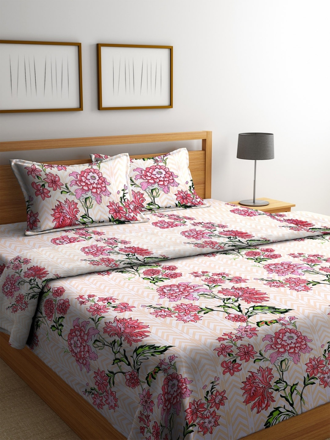 ROMEE Off-White & Pink Floral Printed Reversible AC Comforter with Bedsheet and 2 Pillow Covers
ROMEE Off-White & Pink Floral Printed Reversible AC Comforter with Bedsheet and 2 Pillow Covers
