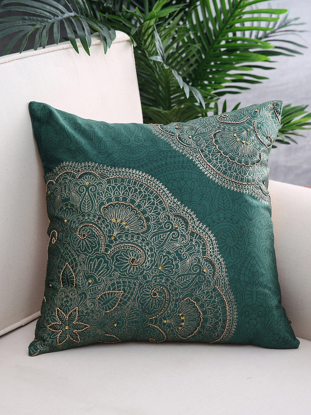 Pure Home and Living Green & Beige Set of Single Ethnic Motifs Square Cushion Covers
Pure Home and Living Green & Beige Set of Single Ethnic Motifs Square Cushion Covers