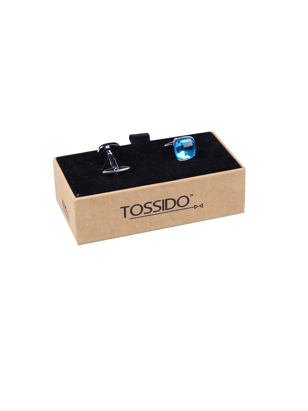 Tossido Men Blue Solid Cufflinks
