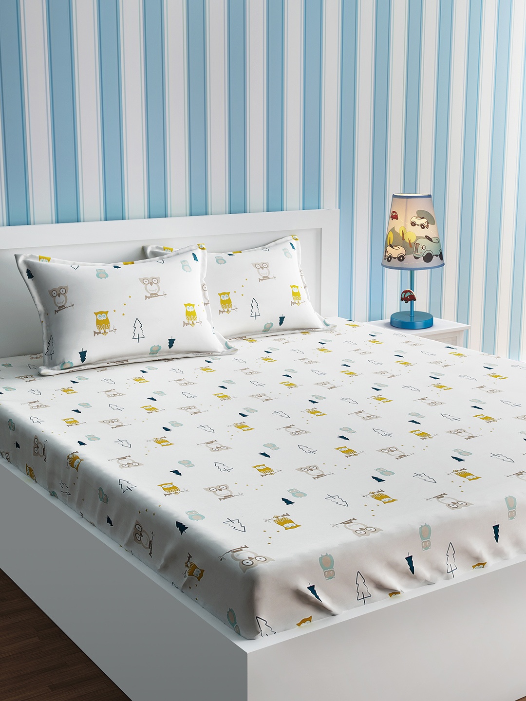 URBAN DREAM White Cartoon Characters 210 TC Cotton 1 Single Bedsheet with 2 Pillow Covers
URBAN DREAM White Cartoon Characters 210 TC Cotton 1 Single Bedsheet with 2 Pillow Covers