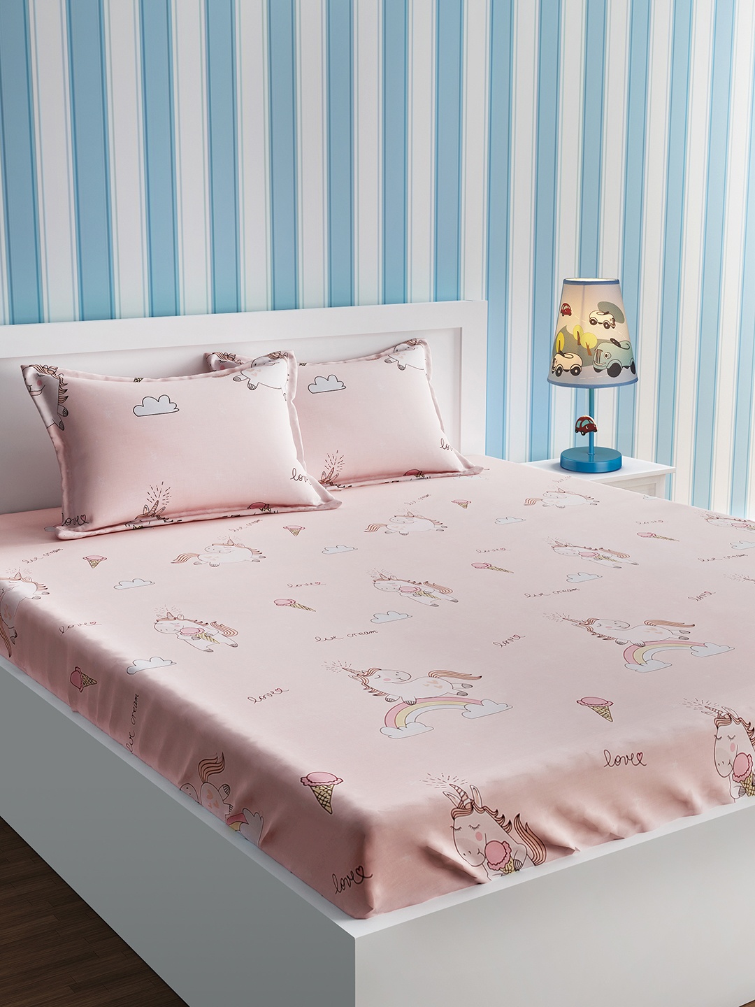 URBAN DREAM Pink Cartoon Characters 210 TC Cotton 1 Queen Bedsheet with 2 Pillow Covers
URBAN DREAM Pink Cartoon Characters 210 TC Cotton 1 Queen Bedsheet with 2 Pillow Covers