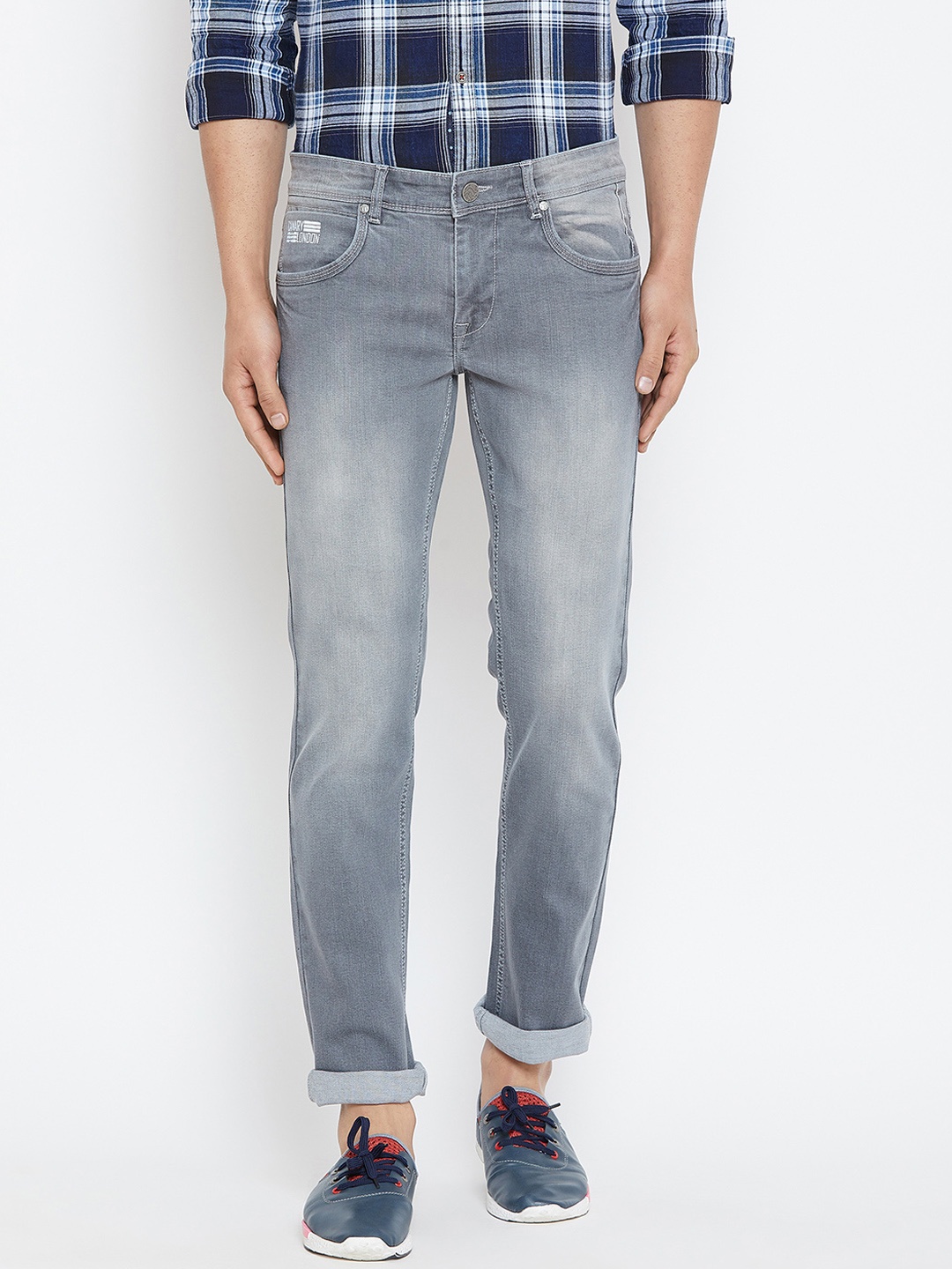 Canary London Men Grey Slim Fit Low-Rise Clean Look Stretchable Jeans