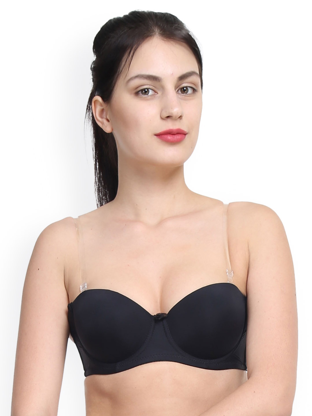 PrettyCat Black Solid Underwired Lightly Padded Push-Up Bra PC_GO_BK_2018938B