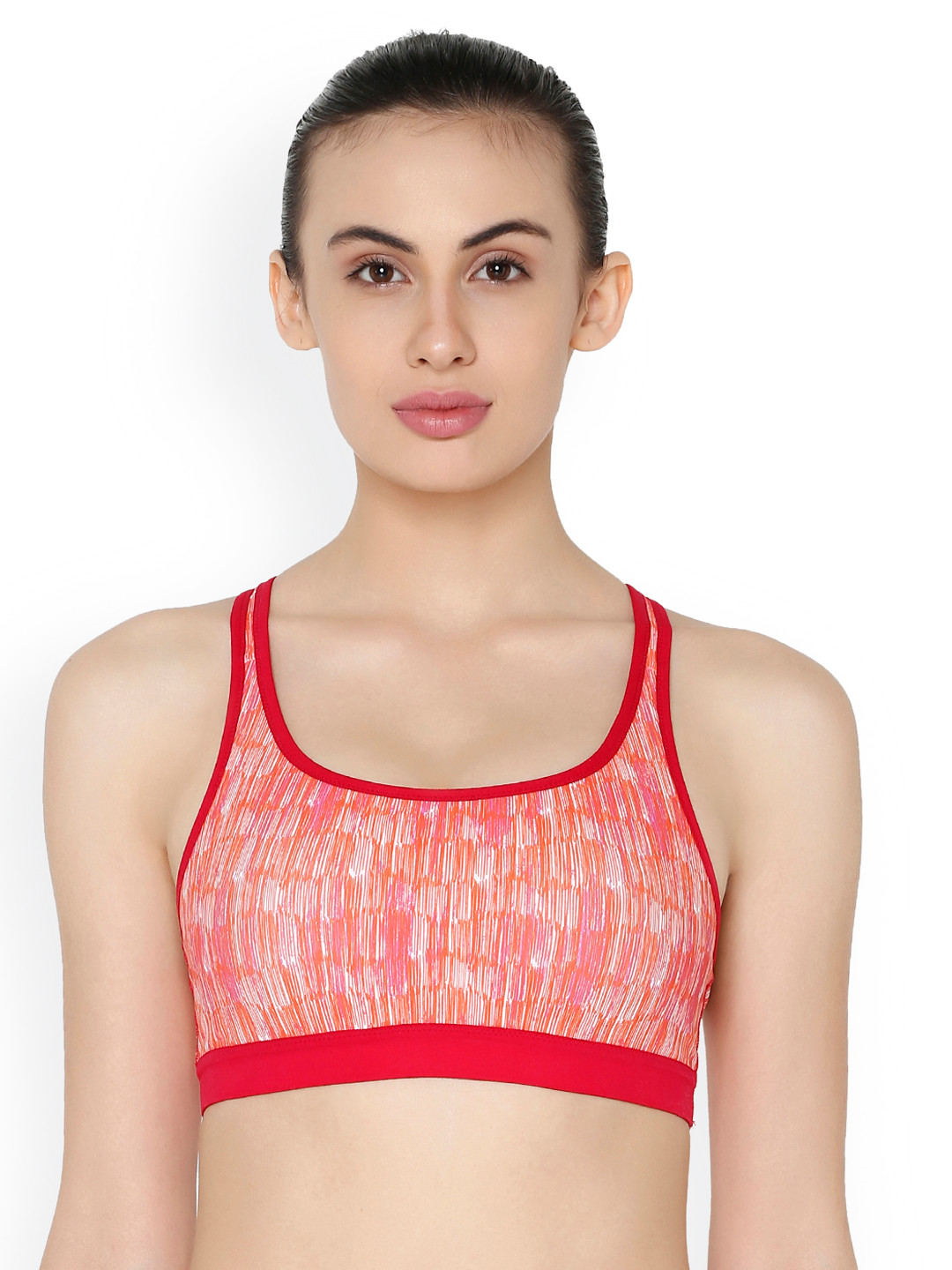 Triumph Triaction 134 Top Non-Padded Wireless High Bounce Control Reversable top Dual Print Sports Bra, Red
Triumph Triaction 134 Top Non-Padded Wireless High Bounce Control Reversable top Dual Print Sports Bra, Red