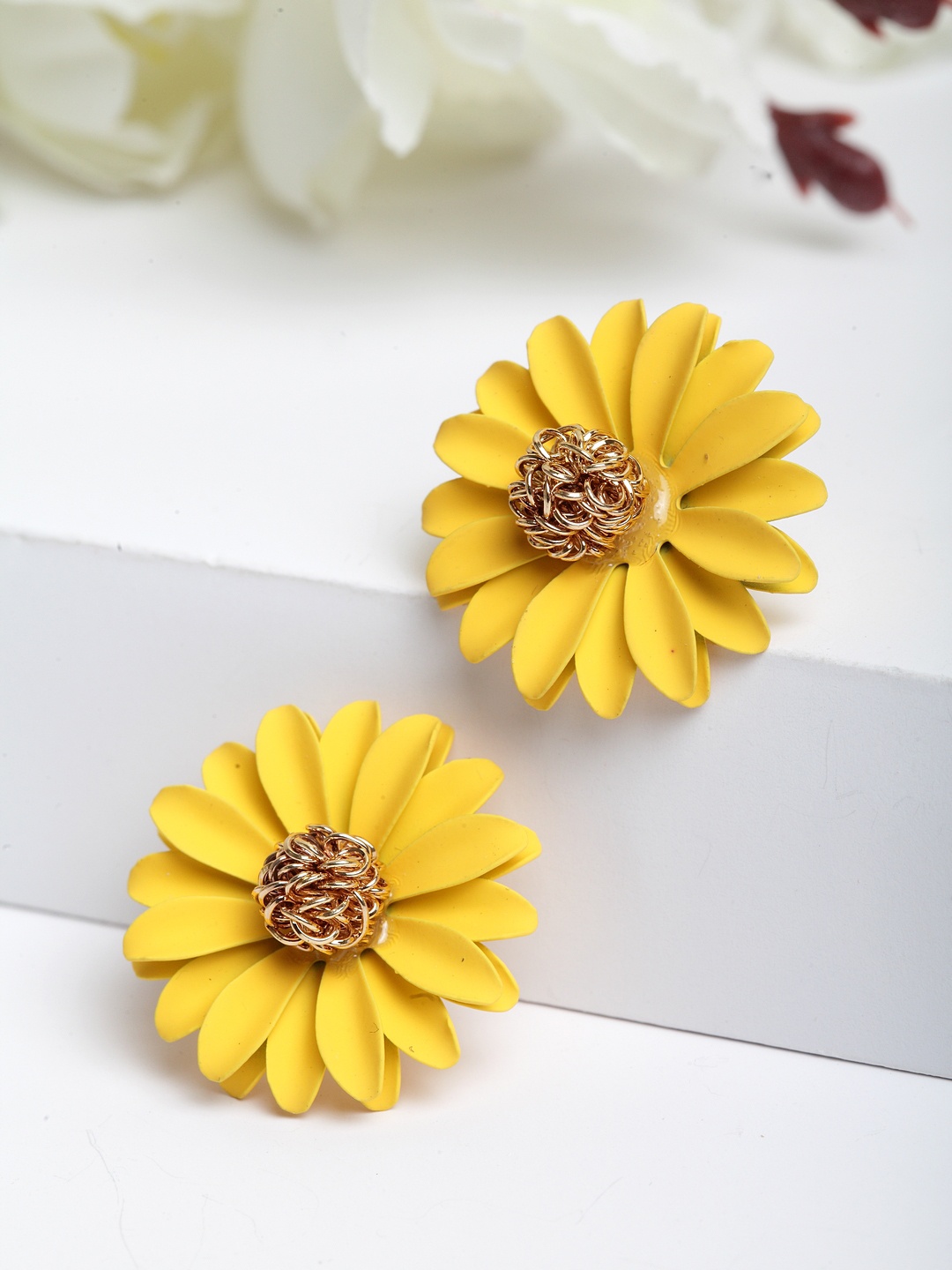AVANT-GARDE PARIS Yellow Floral Studs